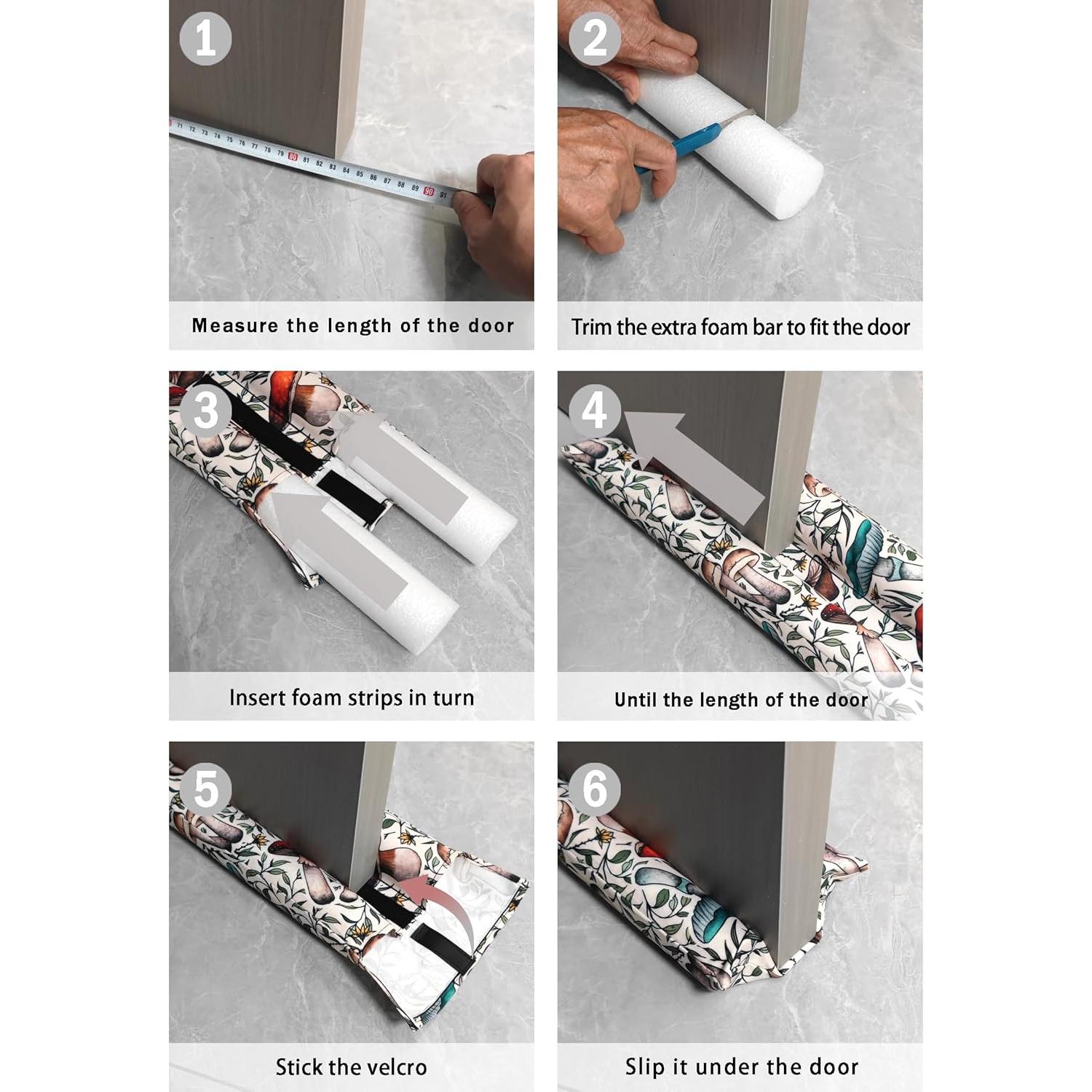 Tope de puerta ajustable Joismea 91 cm bloqueador de aire