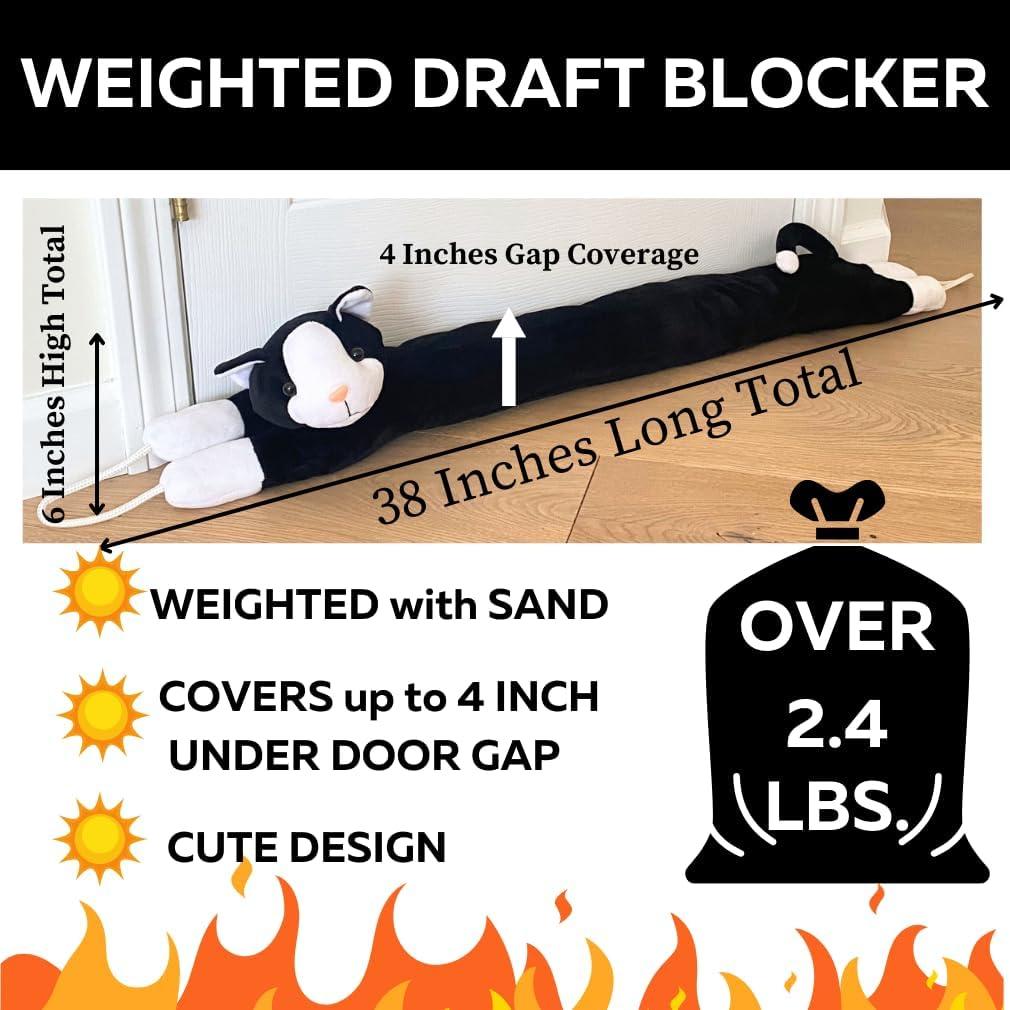 Evelots Tapón de Corrientes de Aire para Gato 96,5 cm