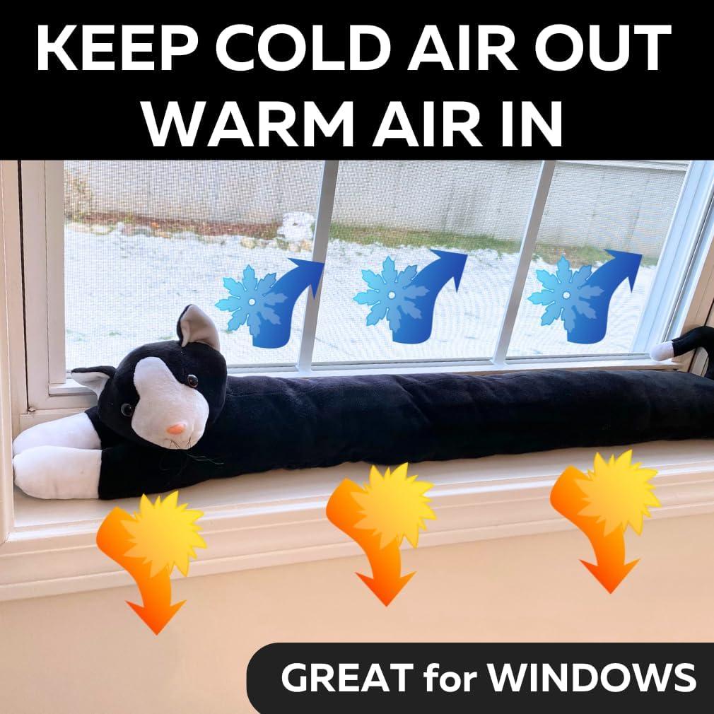 Evelots Tapón de Corrientes de Aire para Gato 96,5 cm