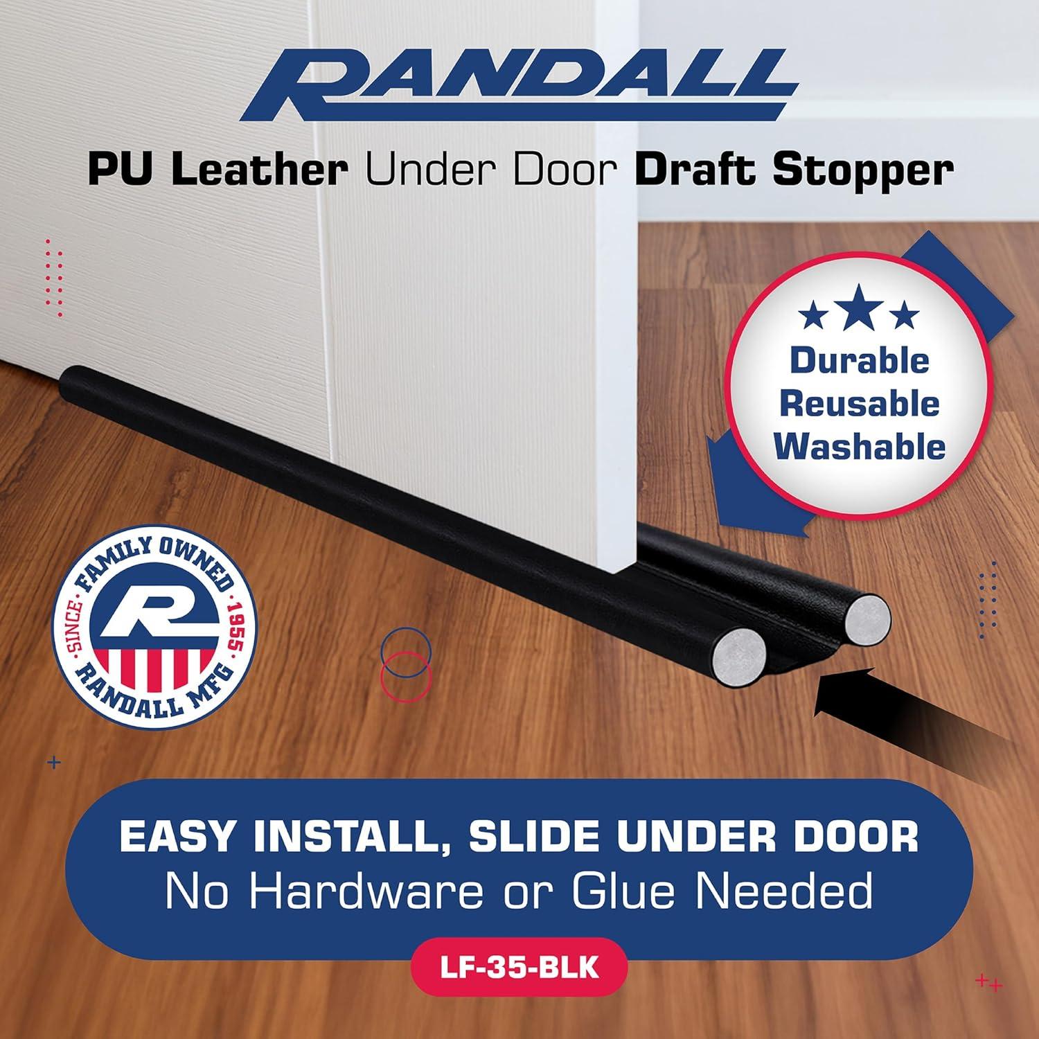 Tapón para Puertas Randall 91.44 cm Aislamiento Acústico Negro