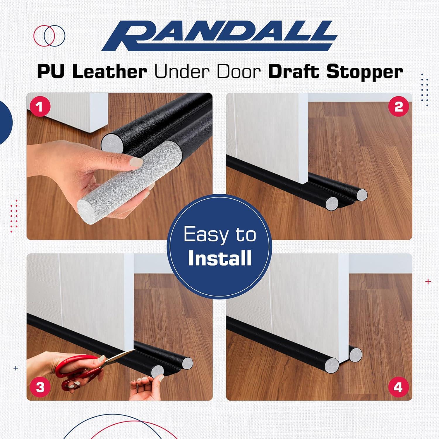 Tapón para Puertas Randall 91.44 cm Aislamiento Acústico Negro