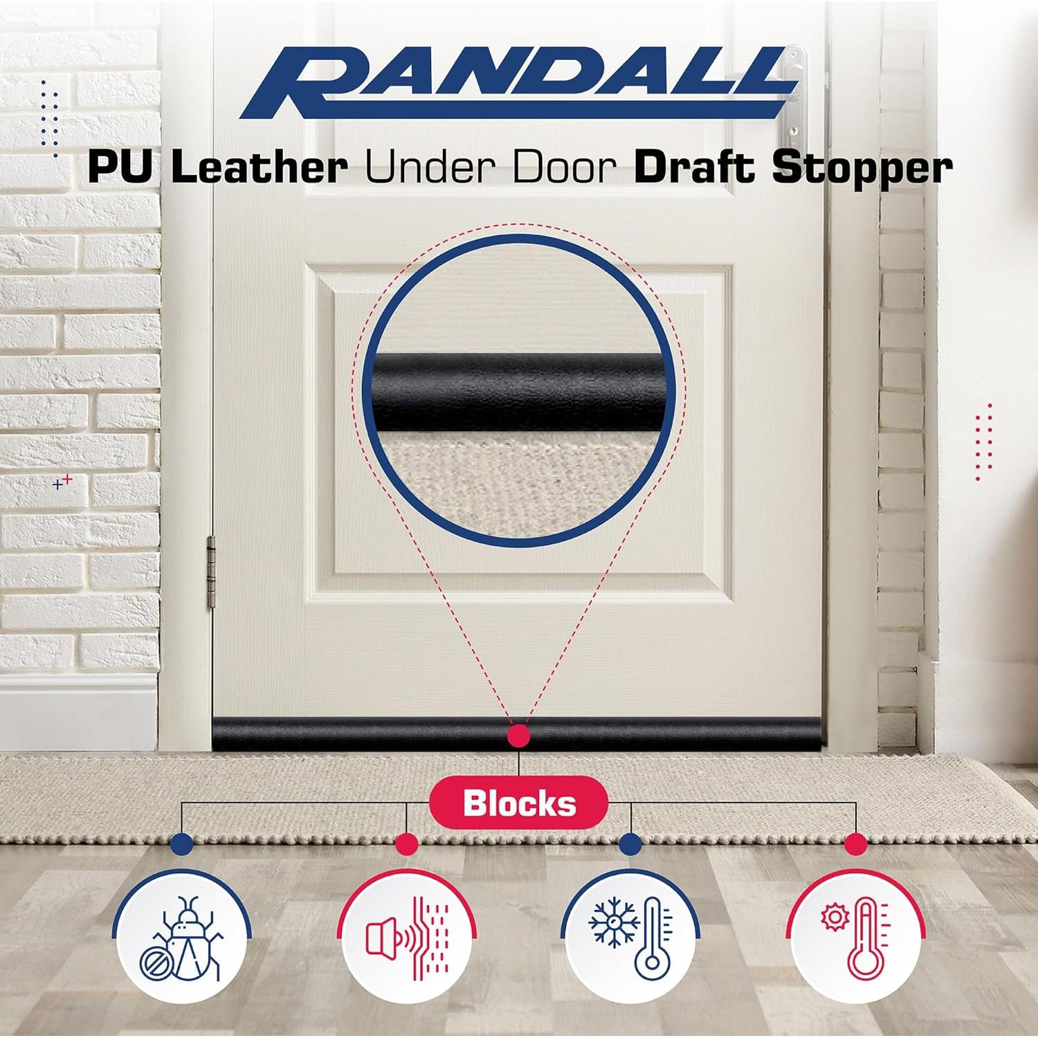 Tapón para Puertas Randall 91.44 cm Aislamiento Acústico Negro