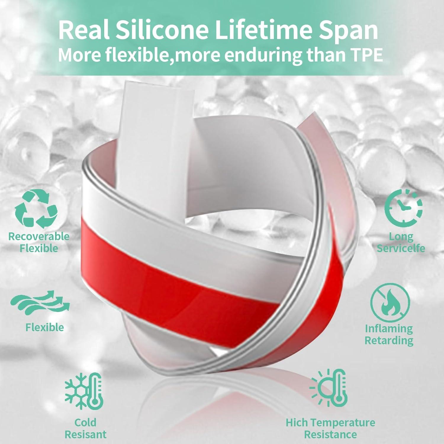 Door Draft Stopper, Door Stoppers for Bottom of Door, Weather Stripping Door Seal, Garage Window Blocker Noise Cold Air Insulation, White 2" W x 39" L