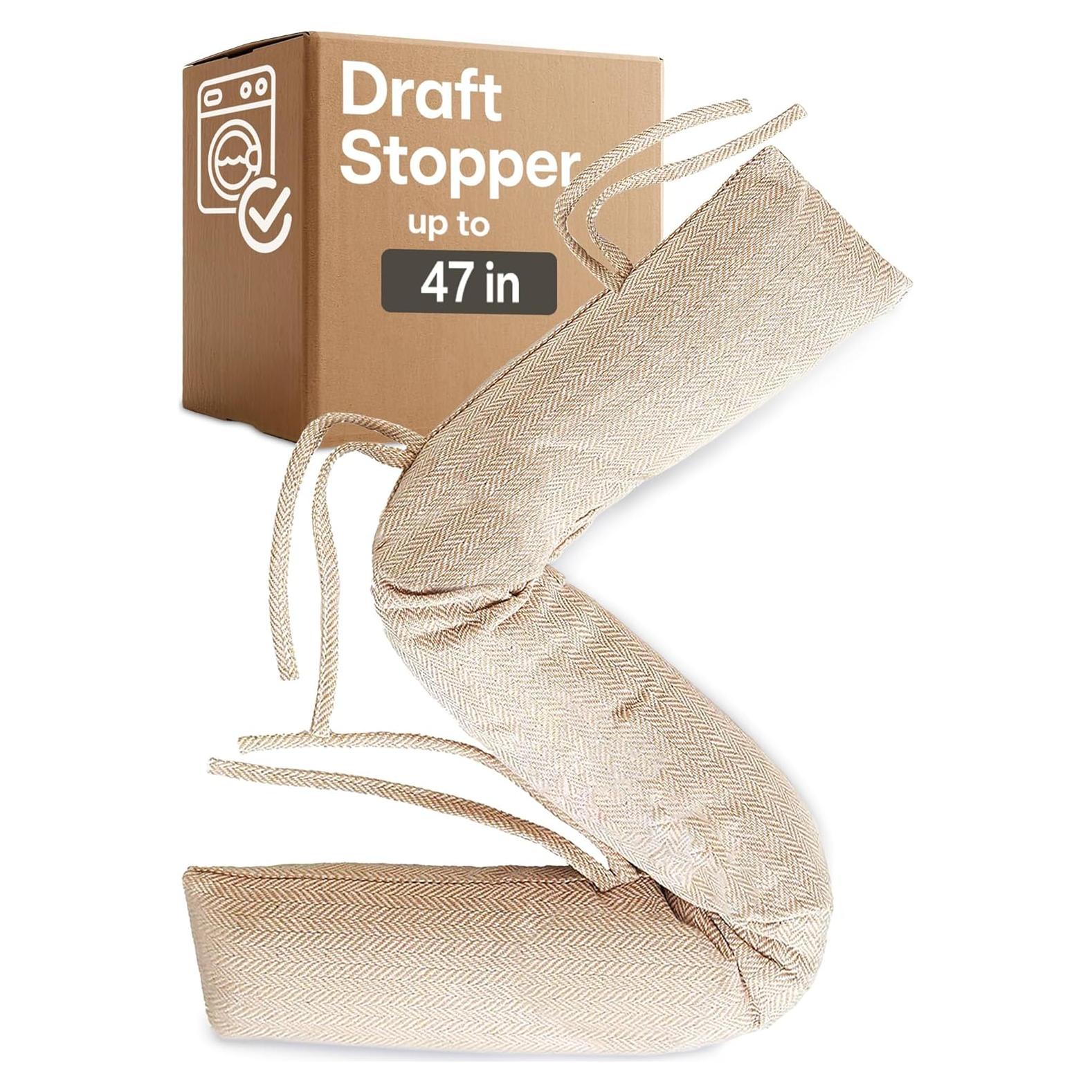 Tapón de Corrientes Praknu 119 cm Beige - Bloqueador de Puerta