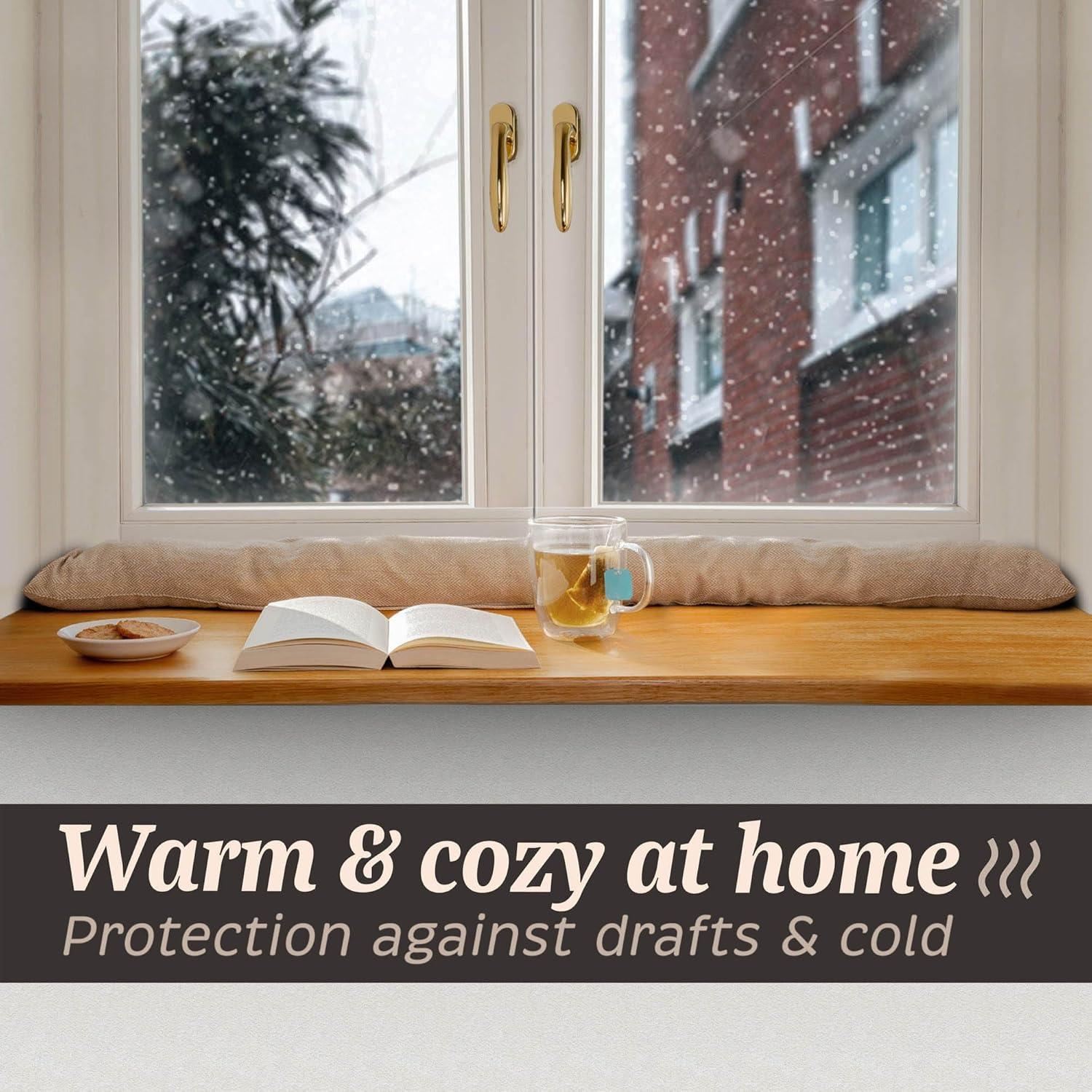 Tapón de Corrientes Praknu 119 cm Beige - Bloqueador de Puerta