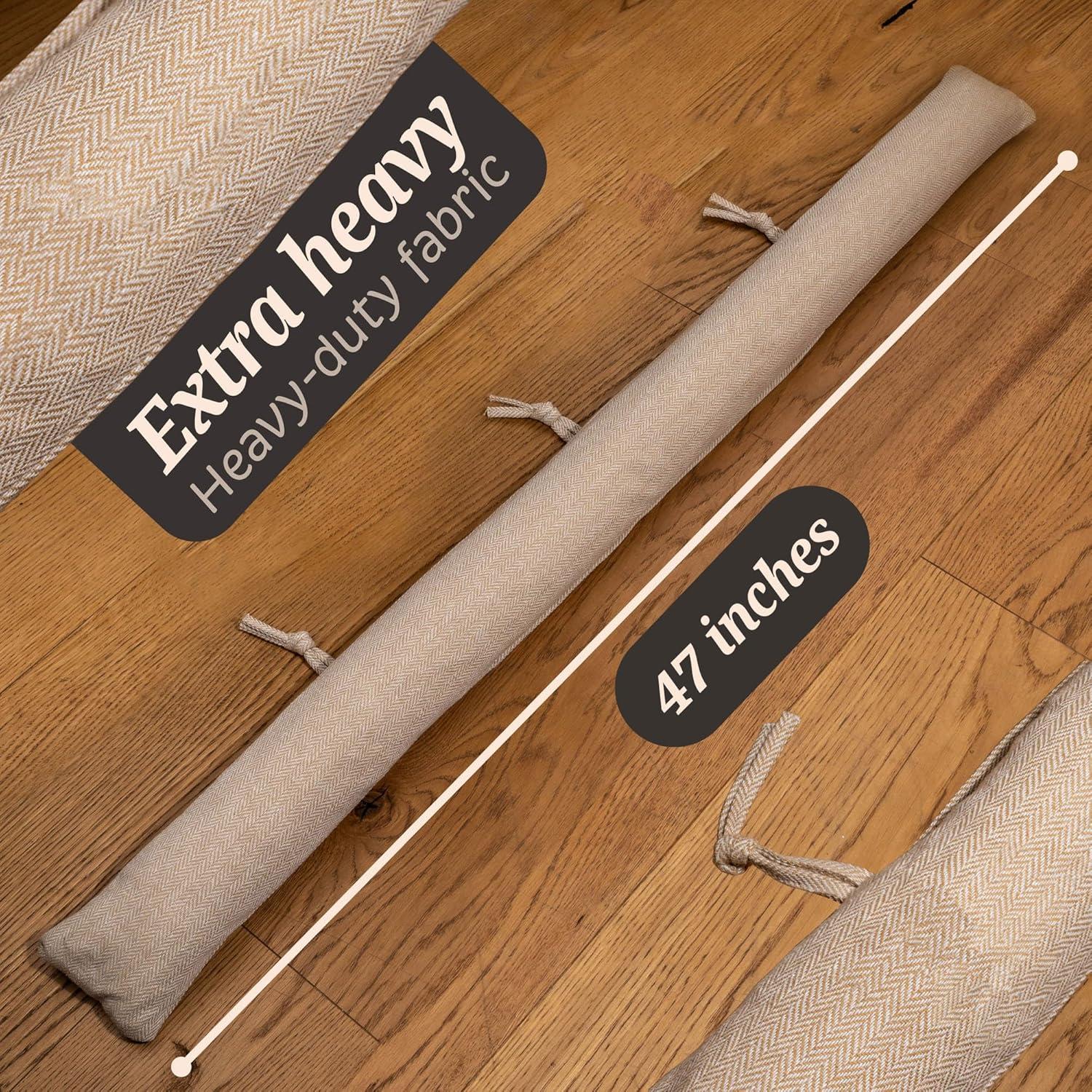 Tapón de Corrientes Praknu 119 cm Beige - Bloqueador de Puerta