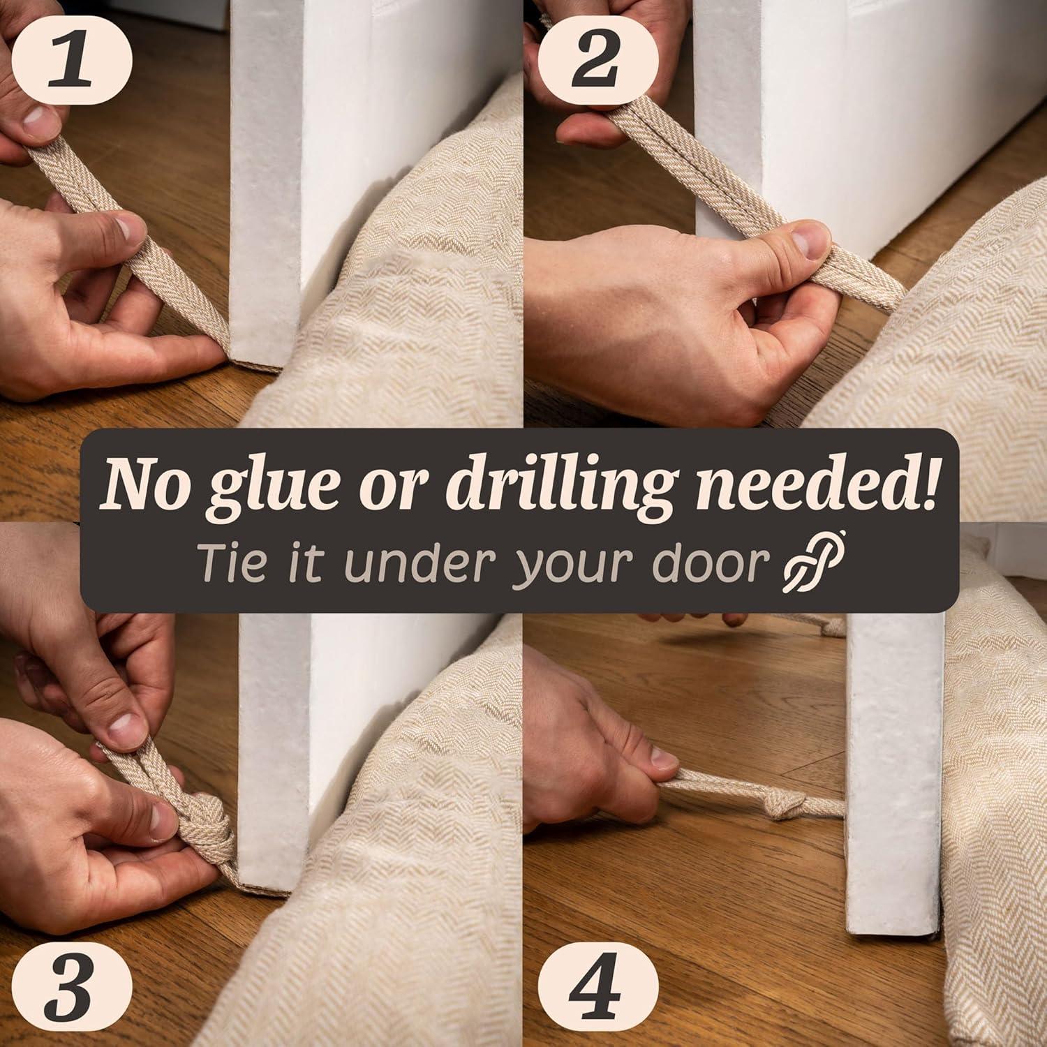 Tapón de Corrientes Praknu 119 cm Beige - Bloqueador de Puerta