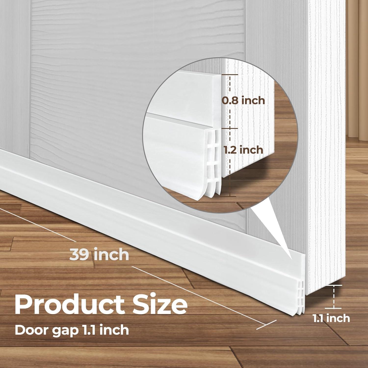 Sellador de Draft Ohuhu para Puertas 100 cm Blanco Silicona