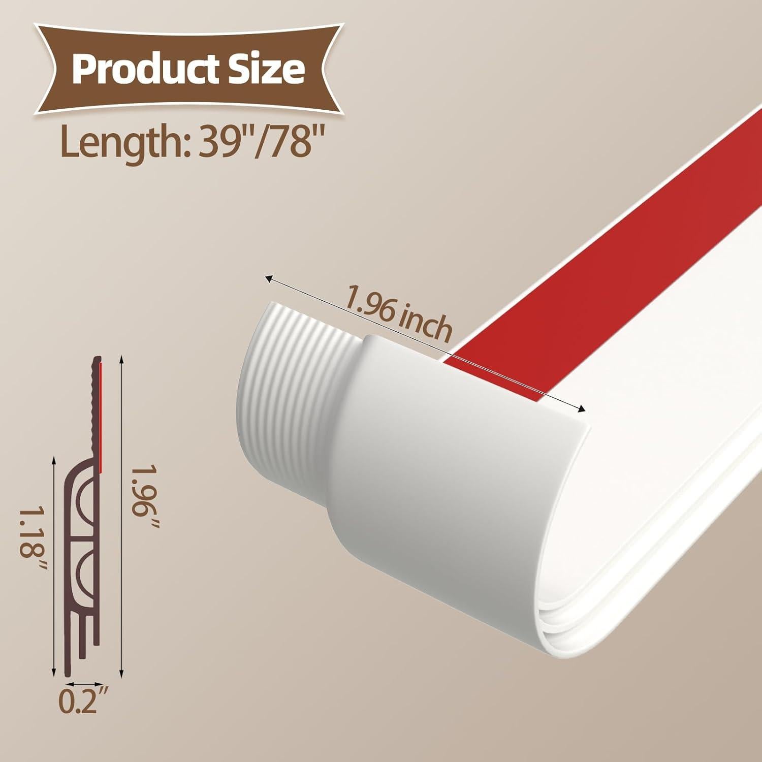 Tapón de Draft Vannesse 198 cm Silicona Aislante Blanco