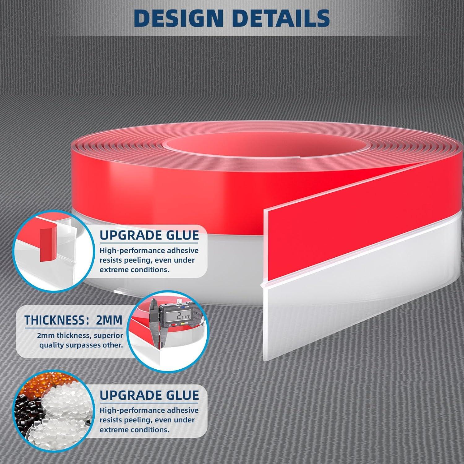 Burlete de Silicona Elvone 6,10 m x 5,08 cm Transparente