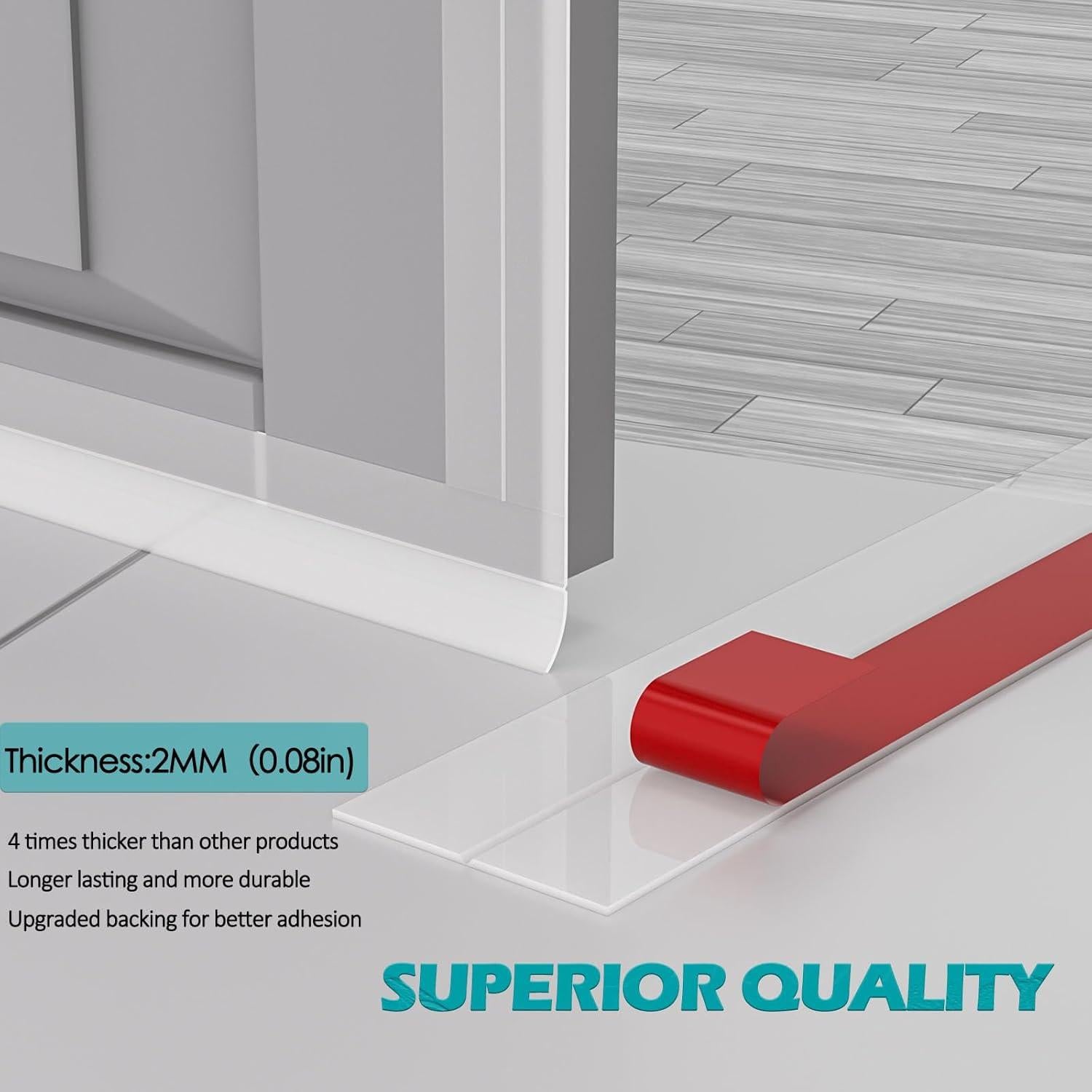 Burlete de Silicona Elvone 6,10 m x 5,08 cm Transparente