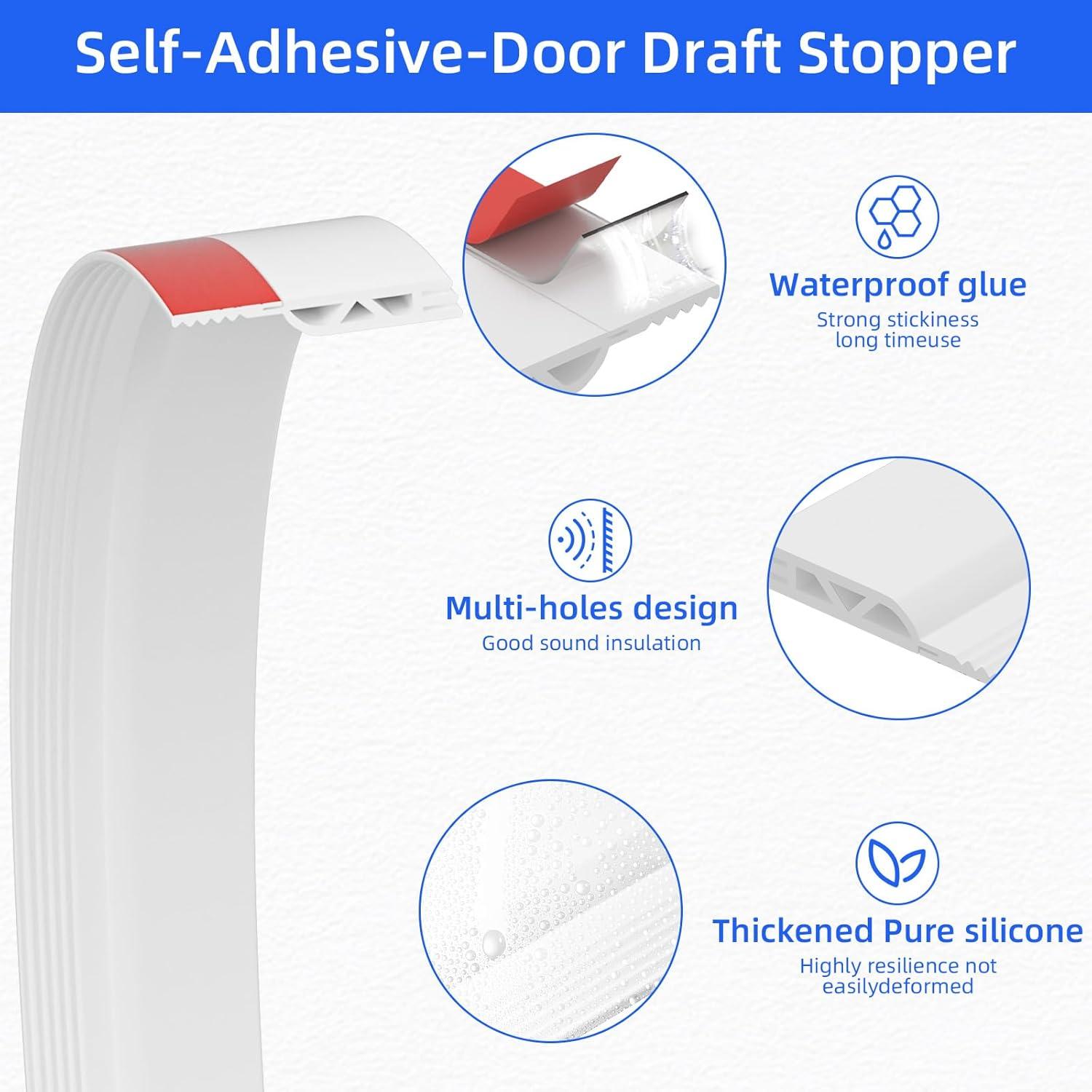 Barrera de Corrientes de Aire para Puerta ETSSXYSO 198 cm Blanca
