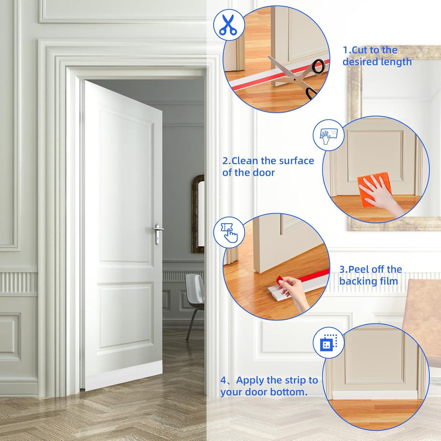 Barrera de Corrientes de Aire para Puerta ETSSXYSO 198 cm Blanca