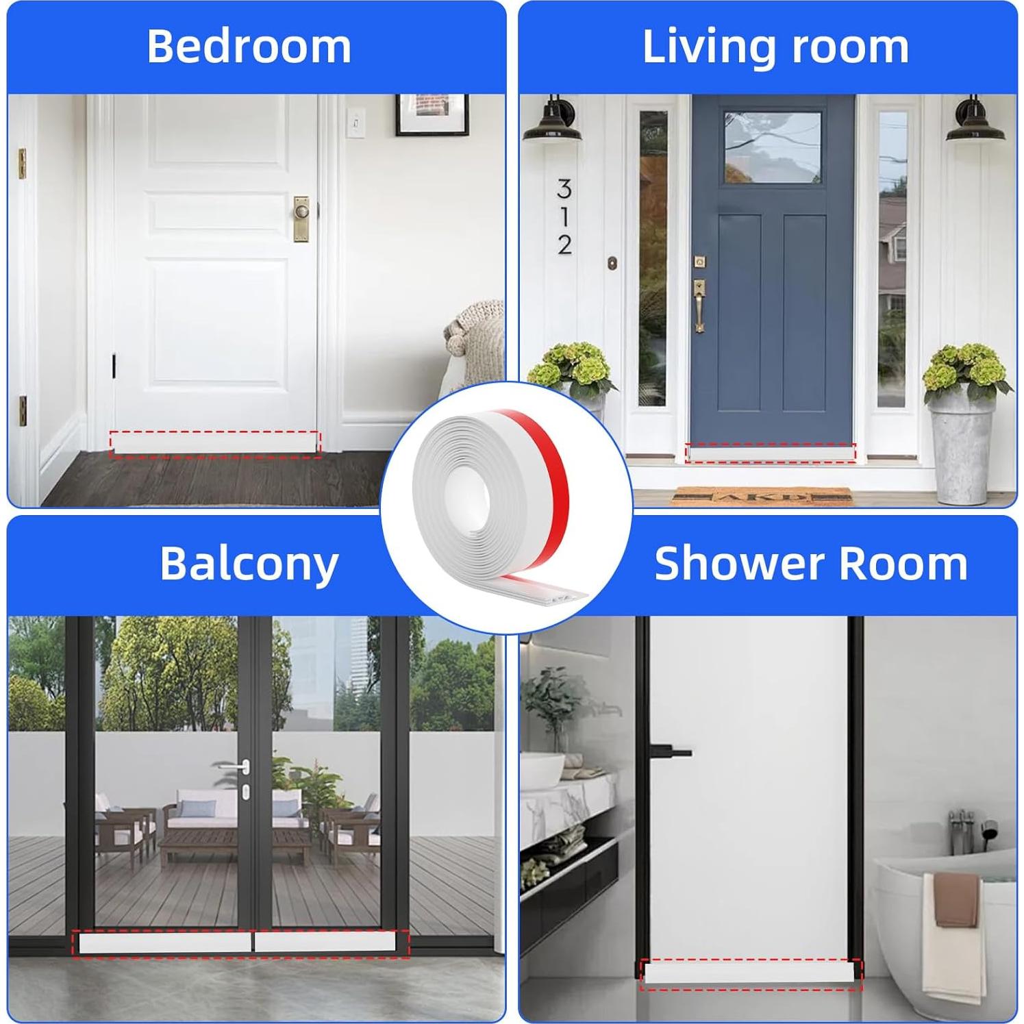 Barrera de Corrientes de Aire para Puerta ETSSXYSO 198 cm Blanca