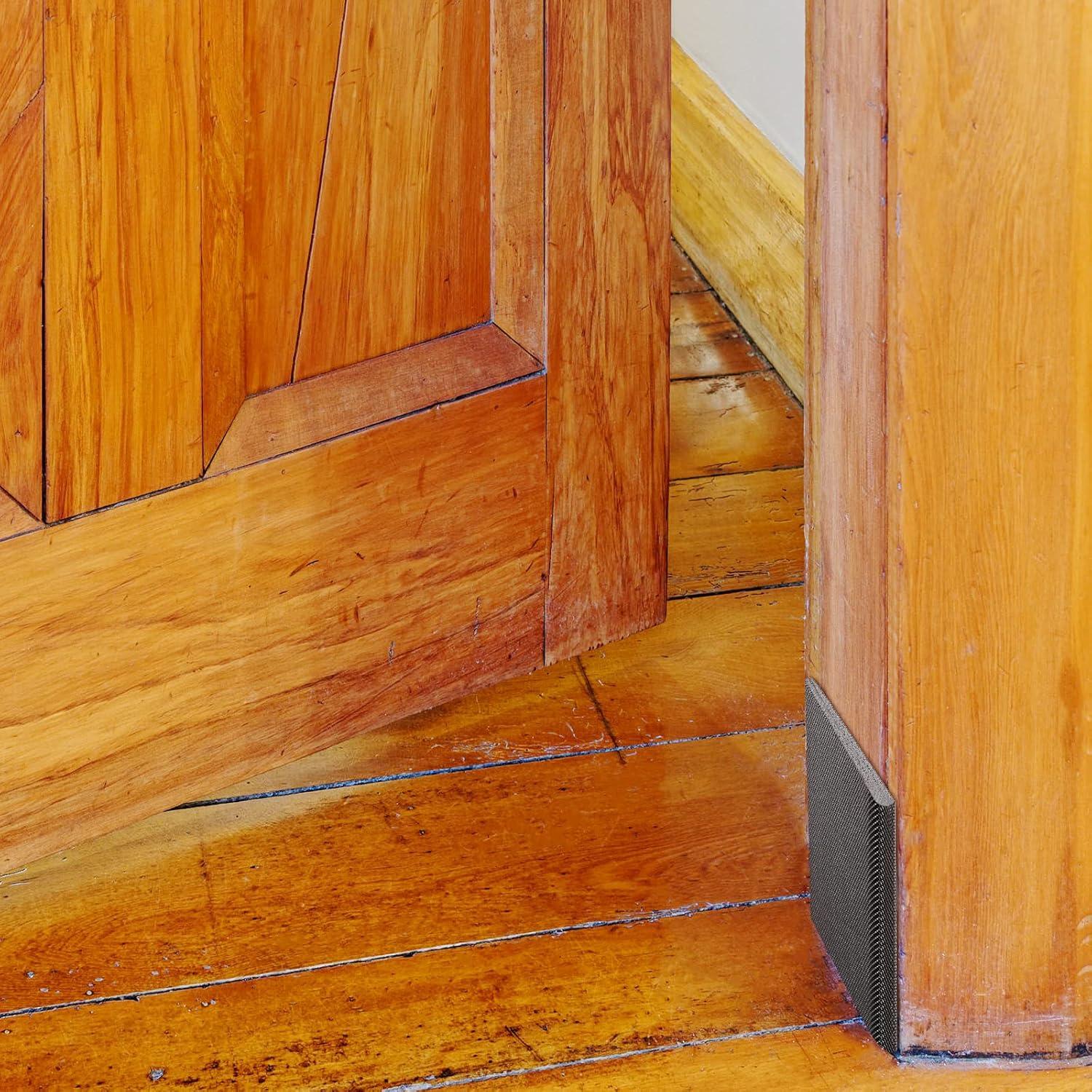 6 Sellos de Esquina Autoadhesivos Jetec para Puertas - Negro