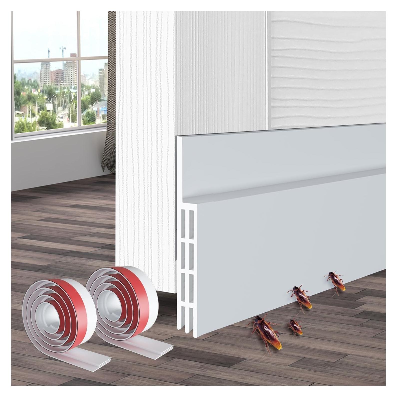 2 Tapones de Corrientes de Aire para Puerta Ohuhu 99x5cm Blanco