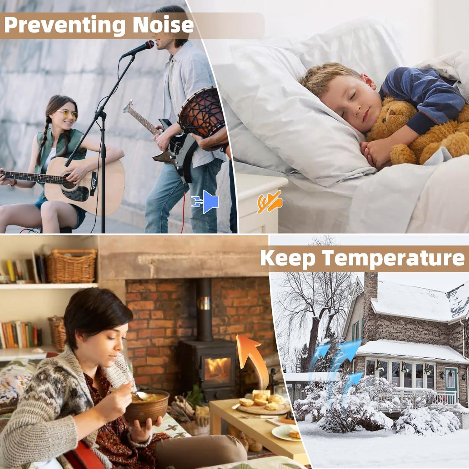 Barrera de Puerta de Goma KNEELISA 99 cm Aislamiento Acústico