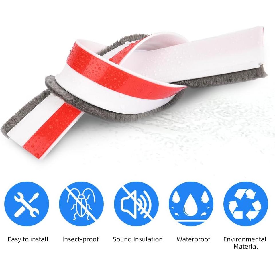 2 Tapas para Puertas con Cepillo HUAYOTO 5x100 cm Aislante