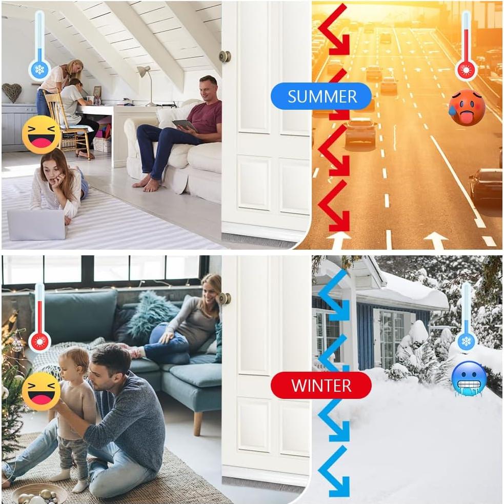 2 Tapas para Puertas con Cepillo HUAYOTO 5x100 cm Aislante