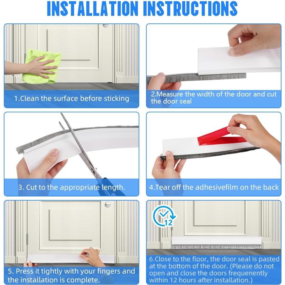 2 Tapas para Puertas con Cepillo HUAYOTO 5x100 cm Aislante