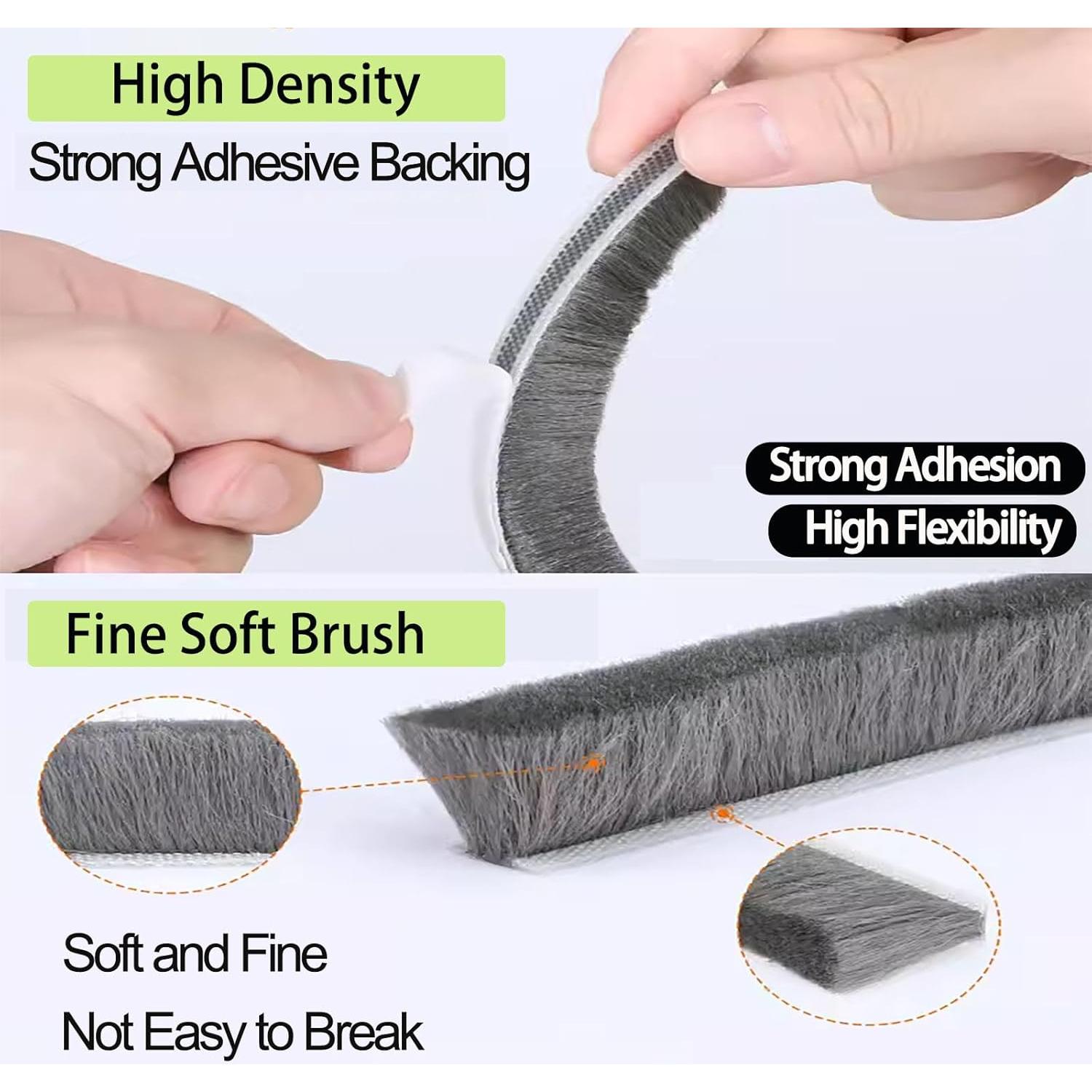 Sello de Puerta con Cepillo ZOMPAGO 10m Aislamiento Eficaz