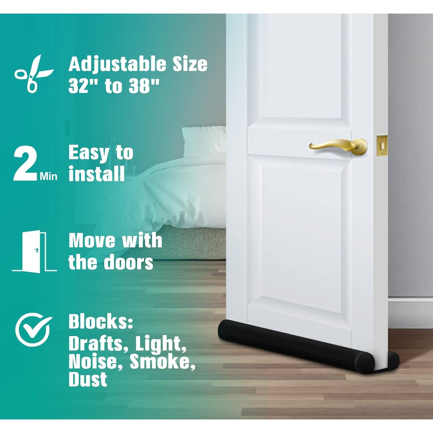 Tapón de Corrientes MAXTID 76.2 cm Negro para Puertas