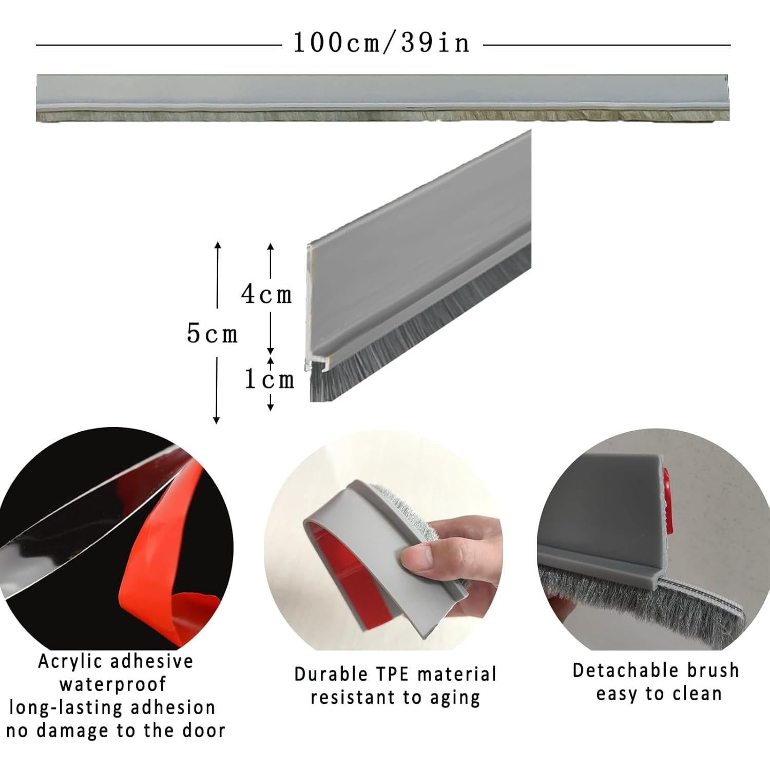 Tapón de Corrientes para Puerta YINGD 100 cm Aislamiento Acústico