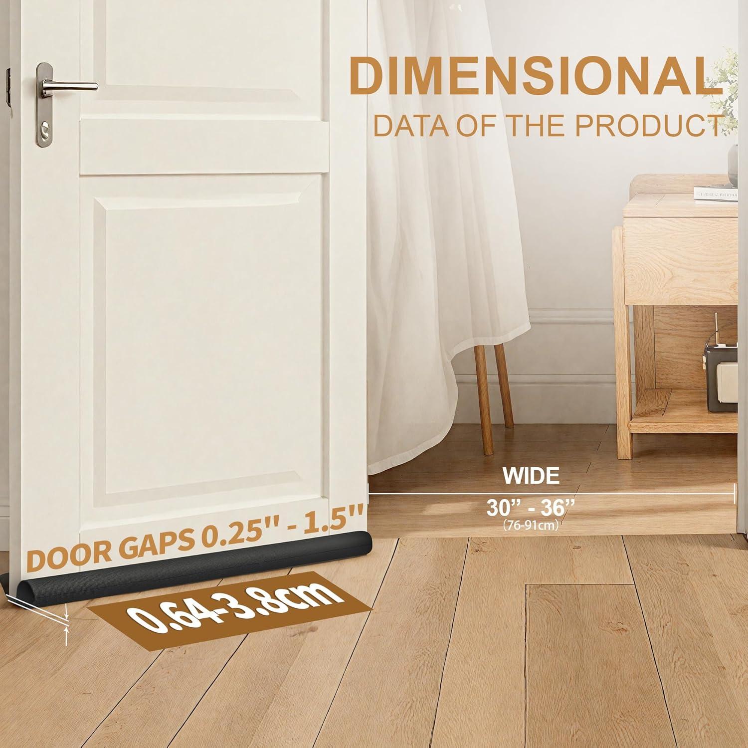 Tapón de Corrientes para Puerta 2 Pack Ajustable 76-91 cm