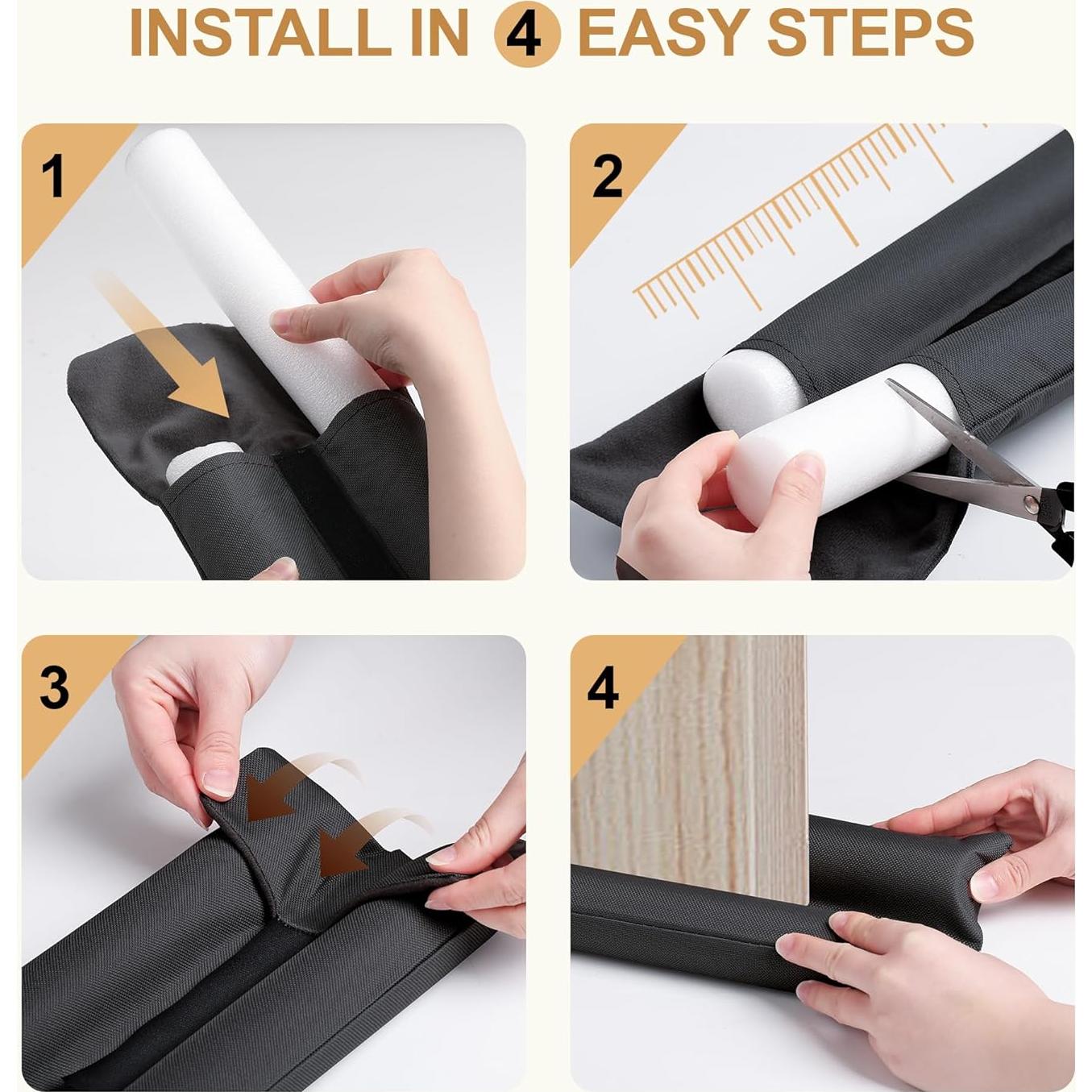 Tapón de Corrientes para Puerta 2 Pack Ajustable 76-91 cm