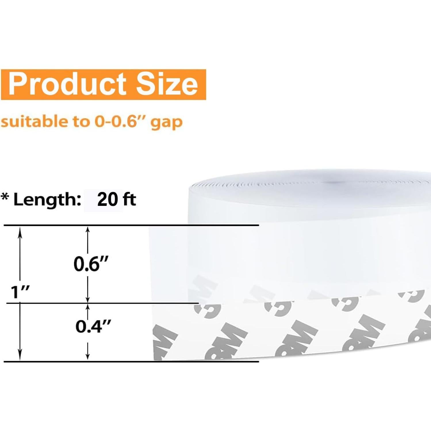Cinta de Sellado de Silicona Bruiefpap 20 pies 25mm Transparente