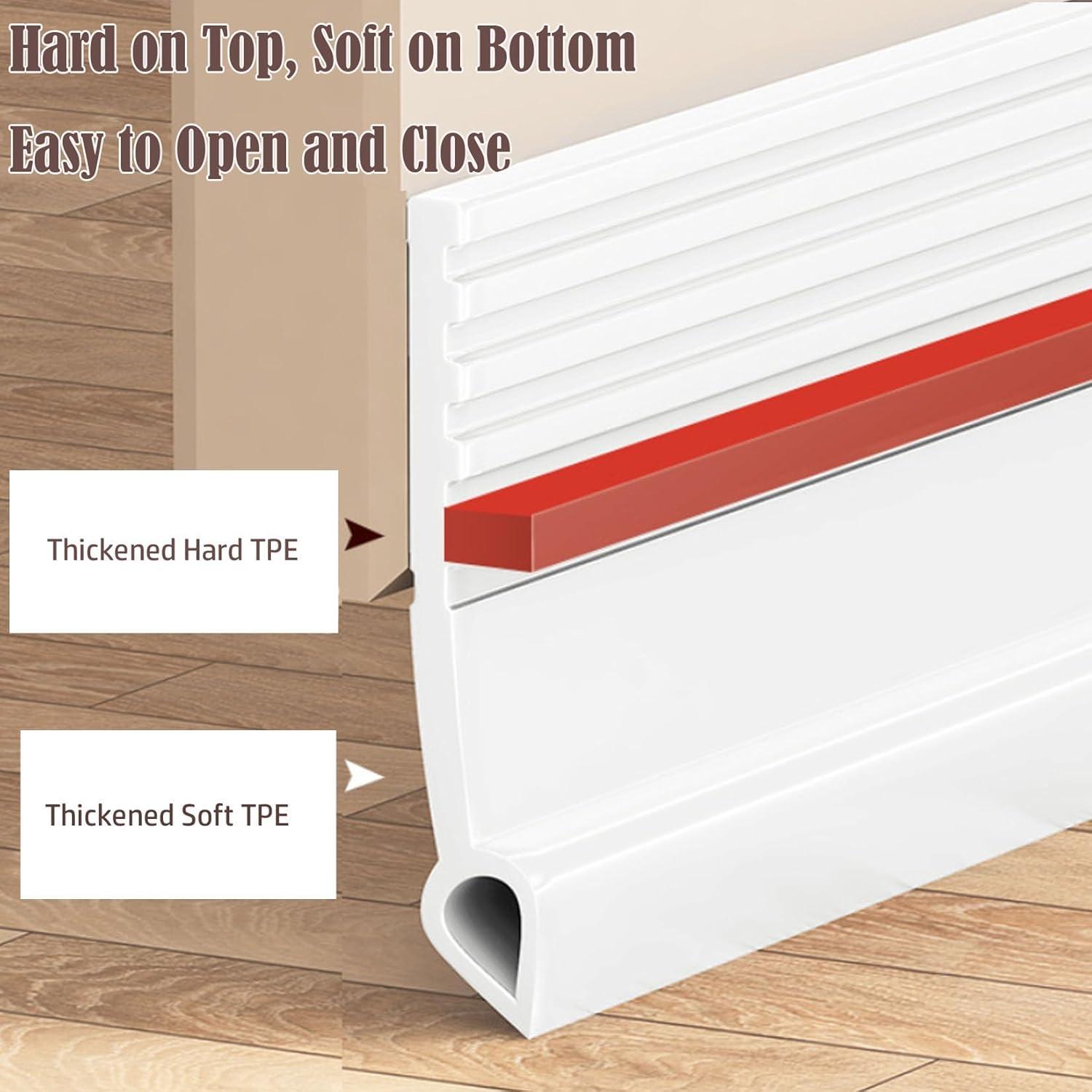 Barrera de Corrientes de Aire CozyCove 99 cm Blanco - Sellado Eficiente