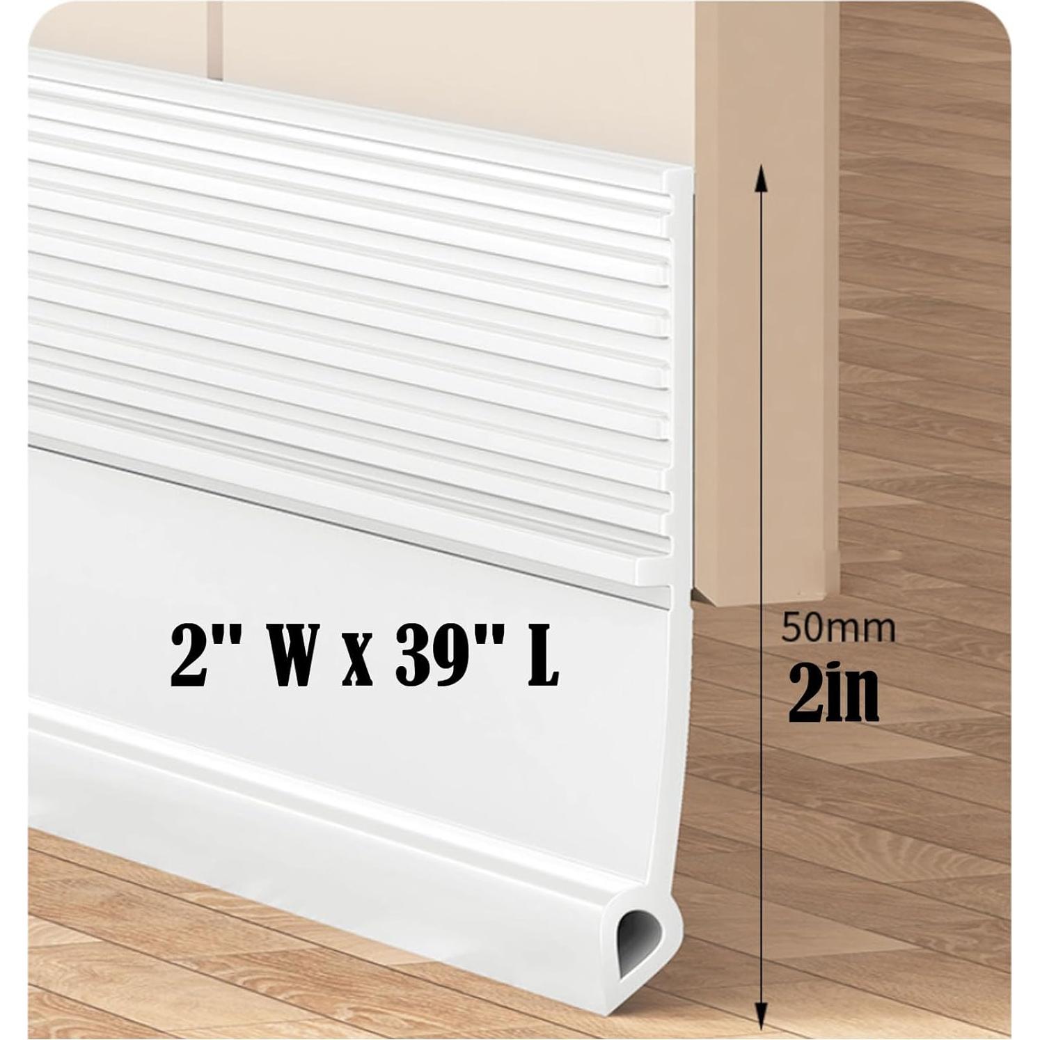 Barrera de Corrientes de Aire CozyCove 99 cm Blanco - Sellado Eficiente