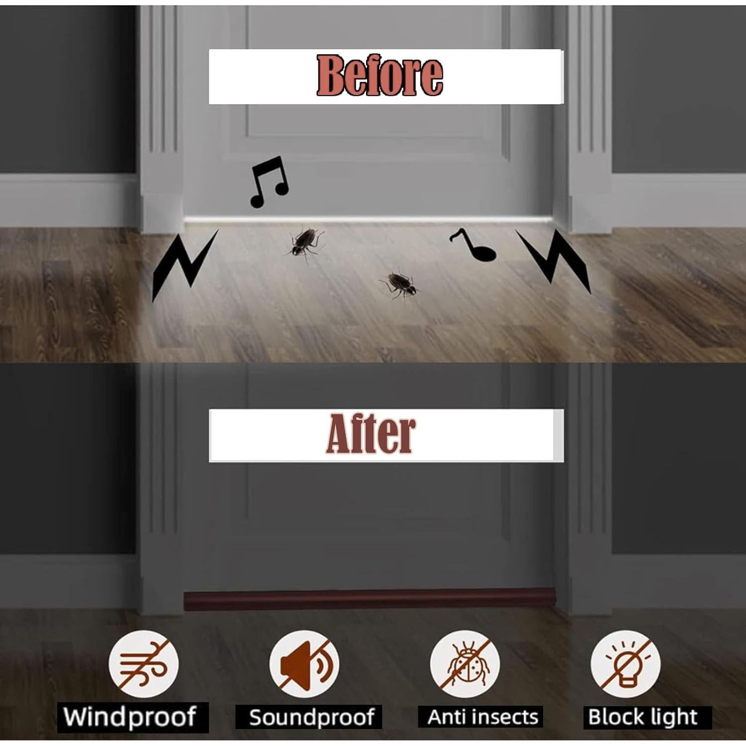 Barrera de Corrientes de Aire CozyCove 99 cm Blanco - Sellado Eficiente