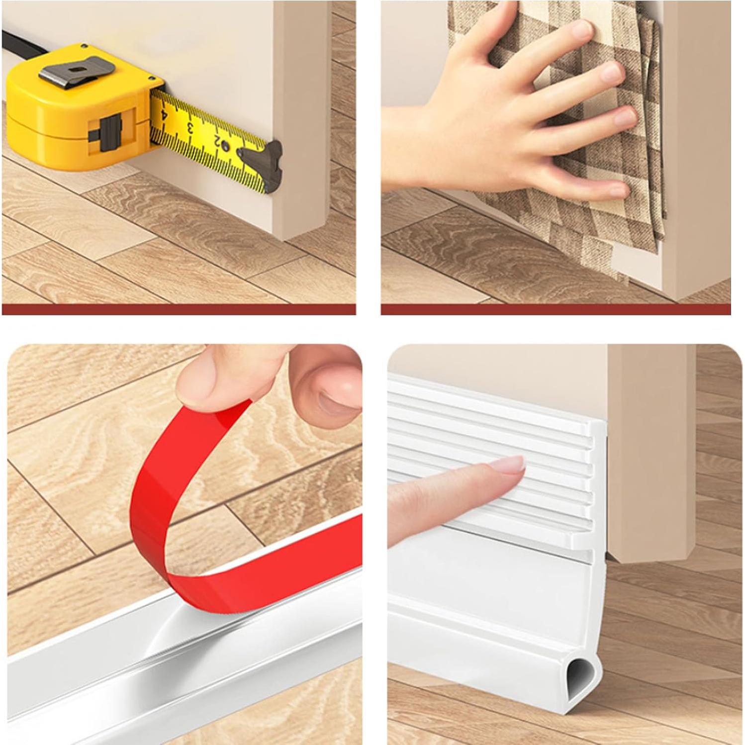 Barrera de Corrientes de Aire CozyCove 99 cm Blanco - Sellado Eficiente