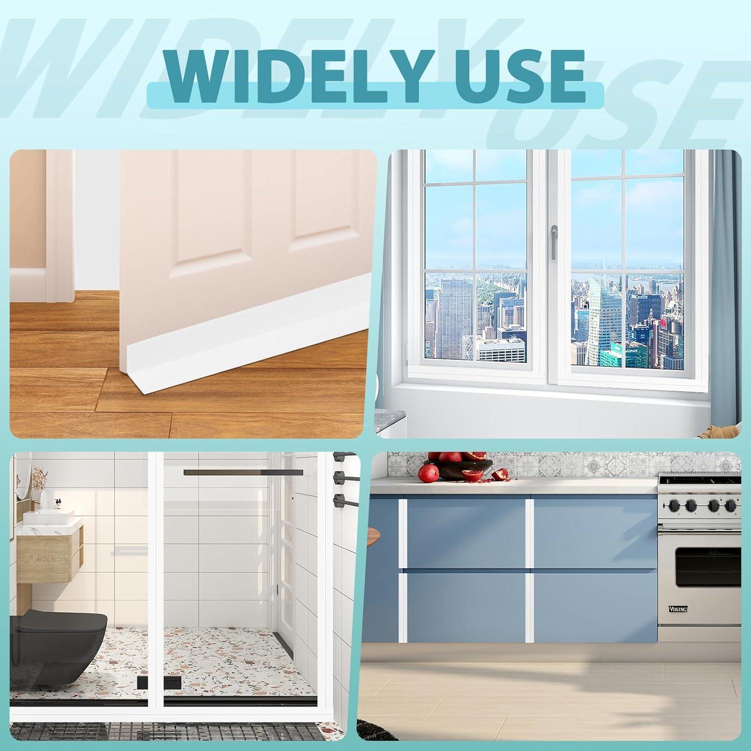 Burlete autoadhesivo de silicona LSGCQ 5,08 cm x 3,05 m blanco