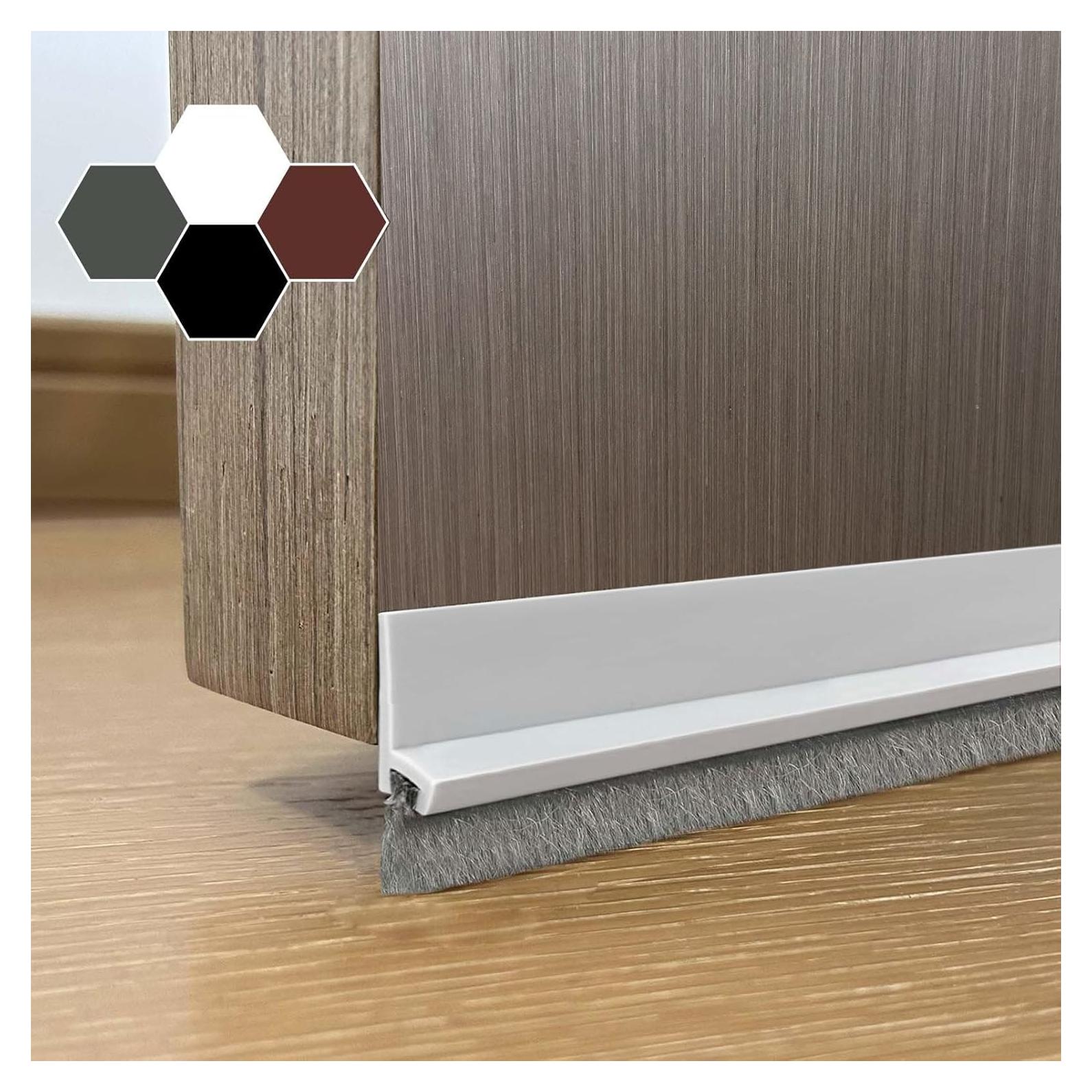 Bisel para puerta Lsaixl 100 cm blanco con cepillo aislante