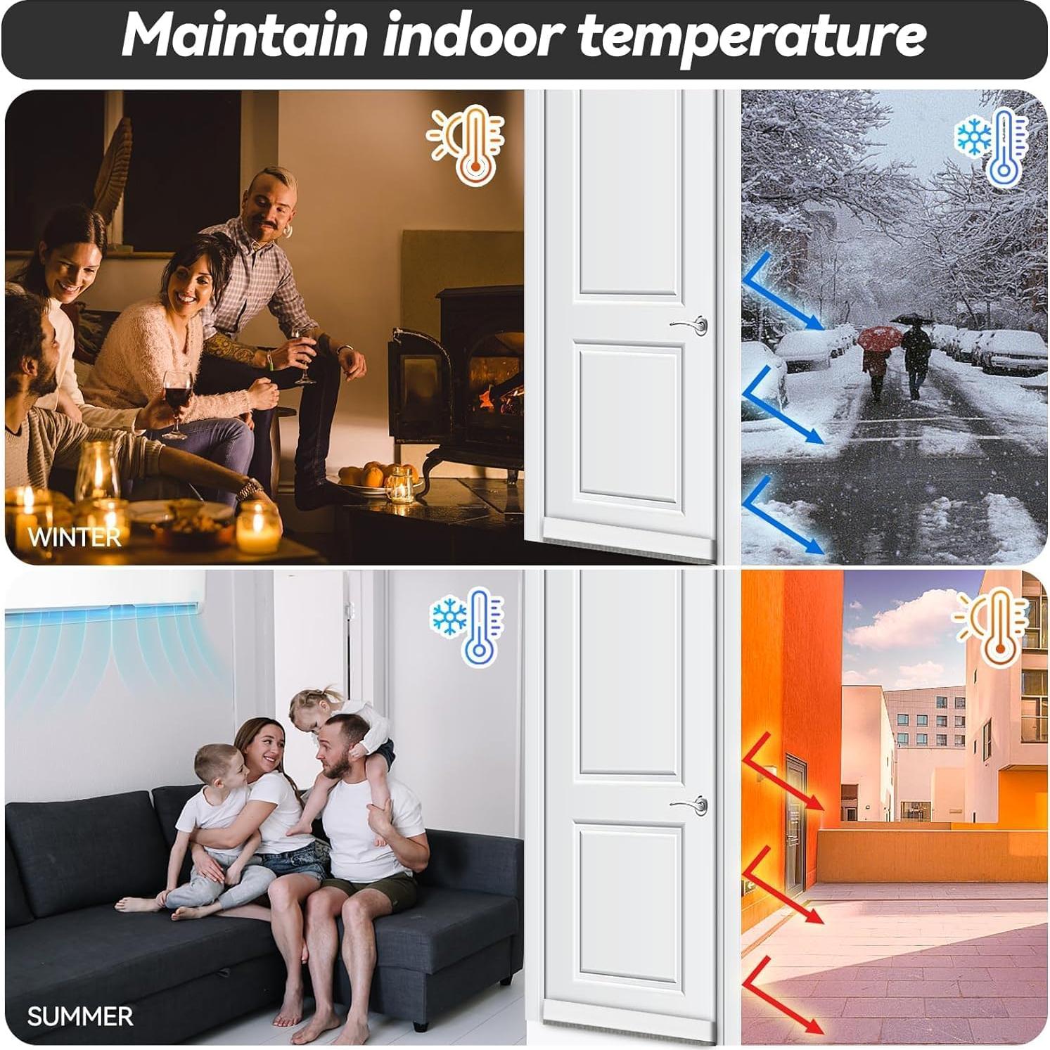 Bisel para puerta Lsaixl 100 cm blanco con cepillo aislante