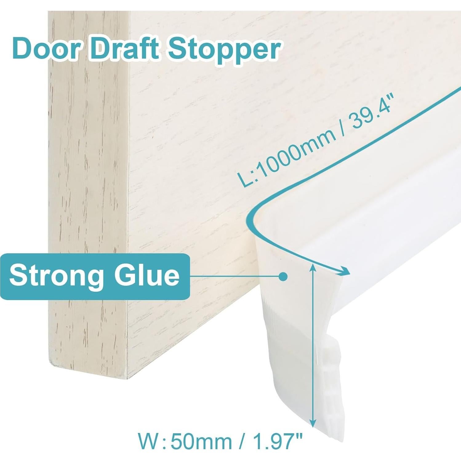 Tapón de Draft uxcell 100x5.8cm Blanco para Puerta