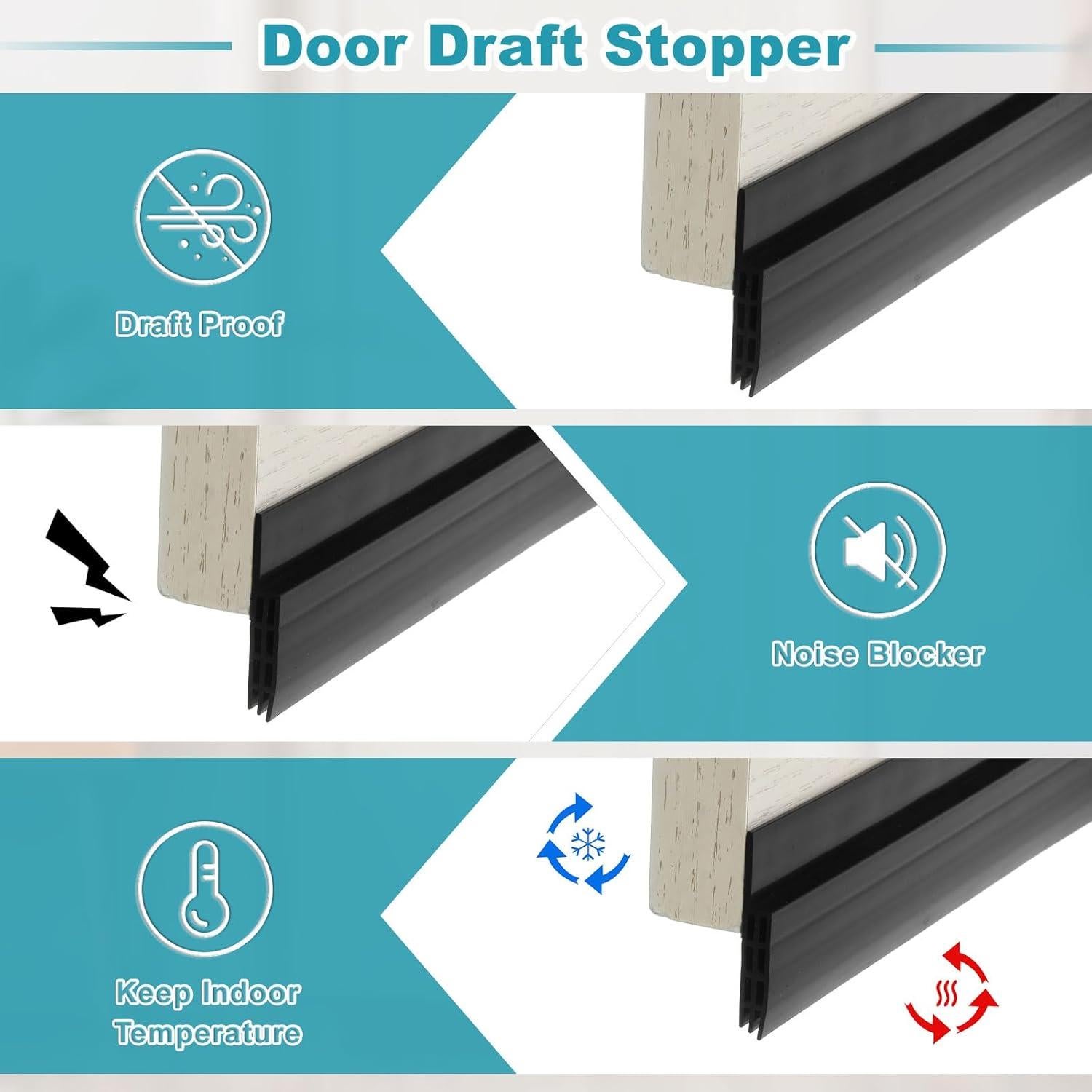 Tapón de Draft uxcell 100x5.8cm Blanco para Puerta