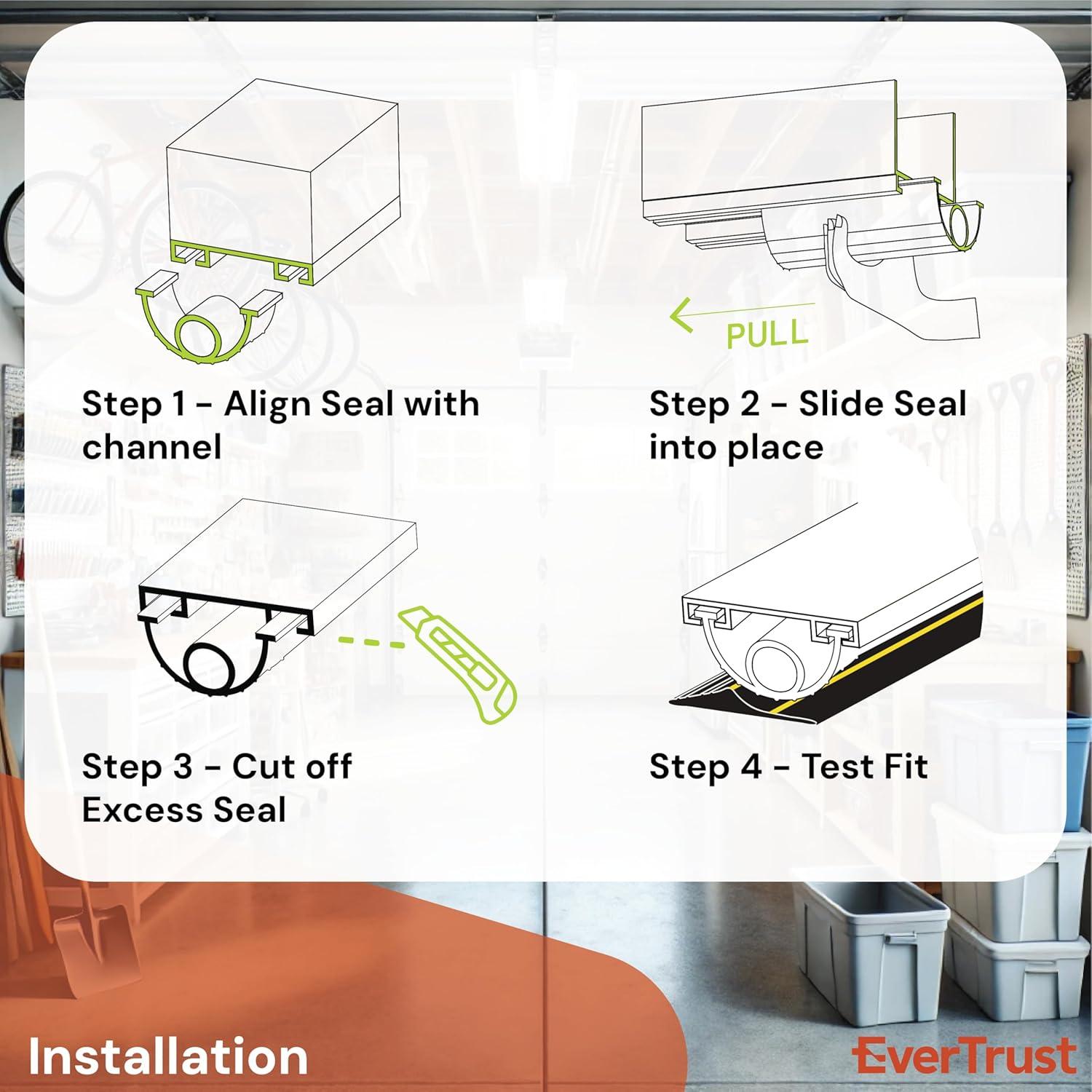 Sello Inferior de Puerta de Garaje EverTrust 6,10 m Goma EPDM