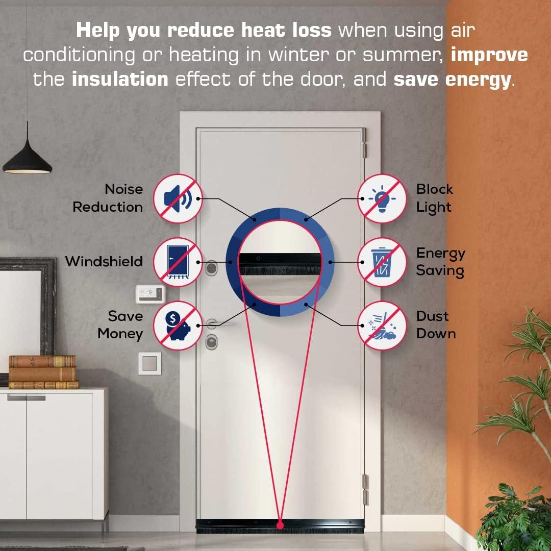 Barrera para Puertas Randall BS-100 Aluminio 91 cm Negro