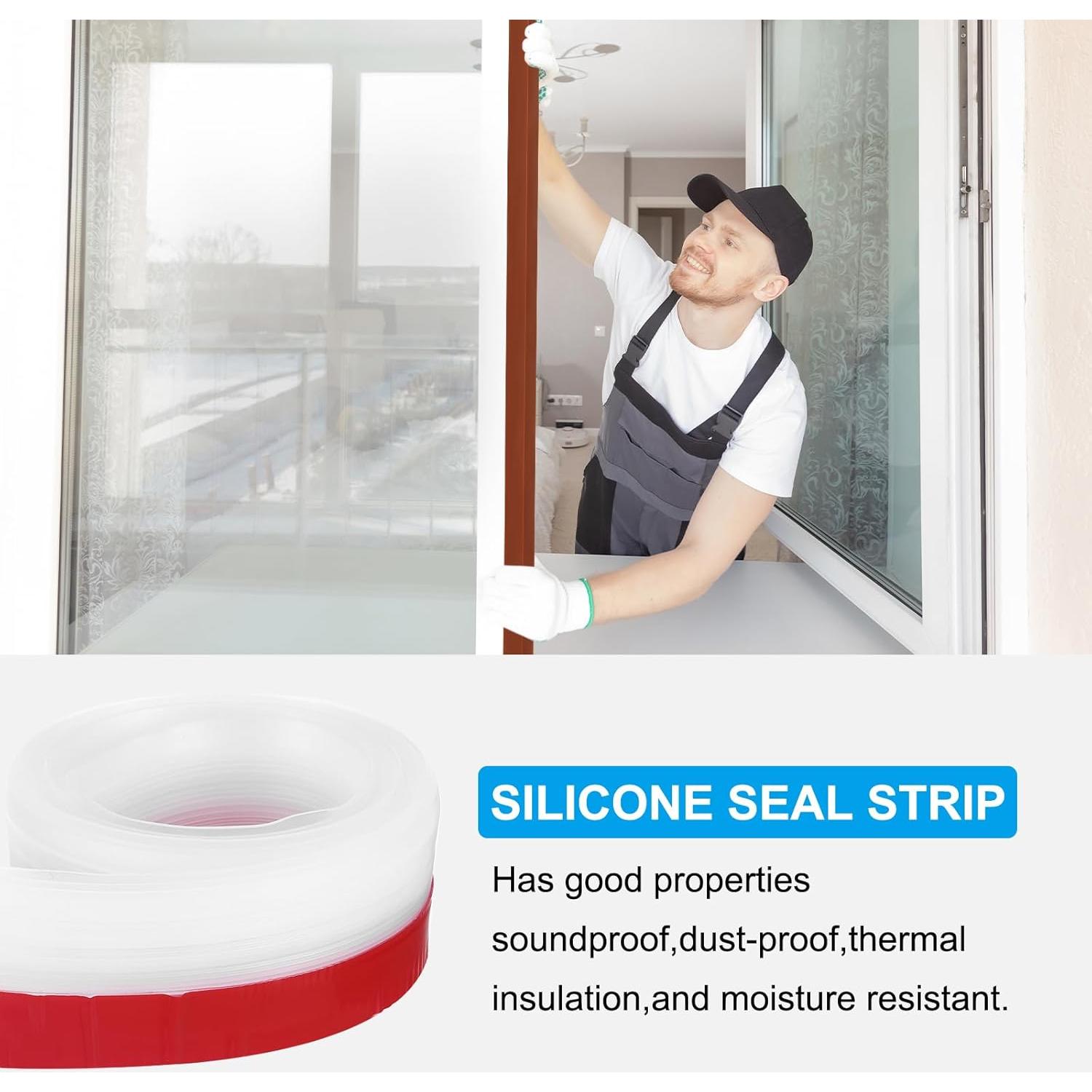 Tiras de Silicona Aislantes PATIKIL 2.7m Transparentes 2 Unidades