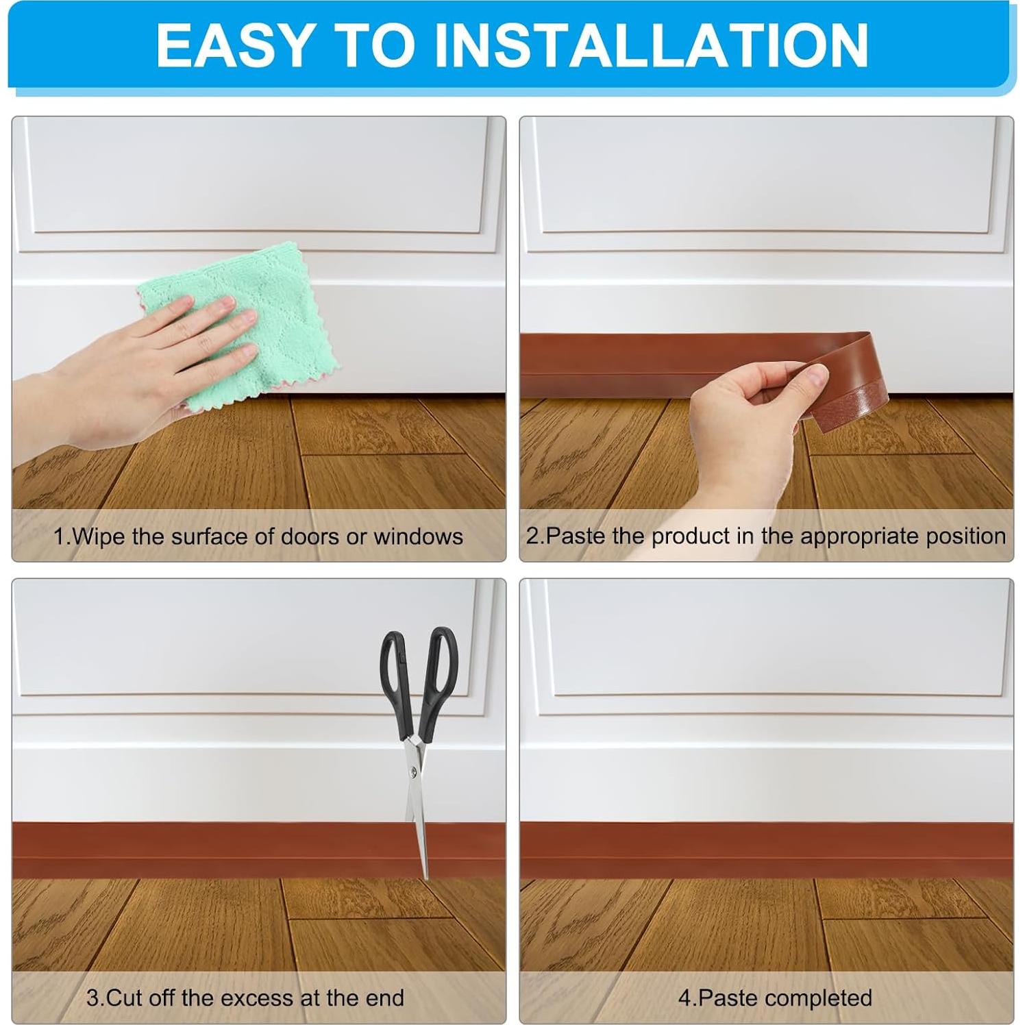 Tapón de Corrientes de Aire PATIKIL 2 Tiras Silicona 1M