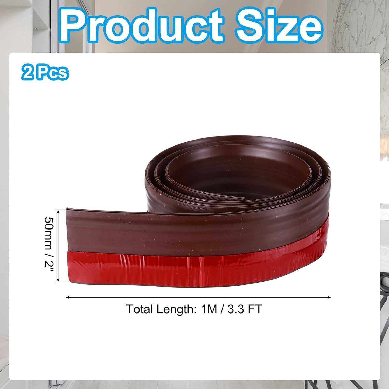 Tiras de Silicona para Puertas PATIKIL 1M 2 Unidades Marrón