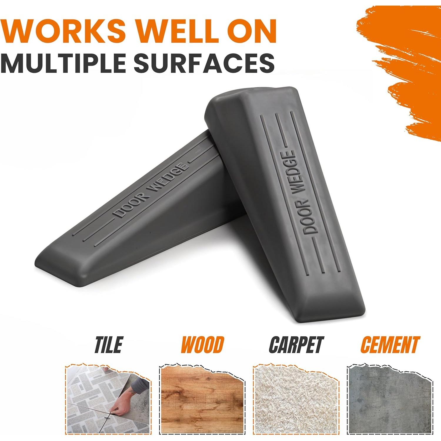 Topes de puerta de goma UNS Essentials, paquete de 5 unidades