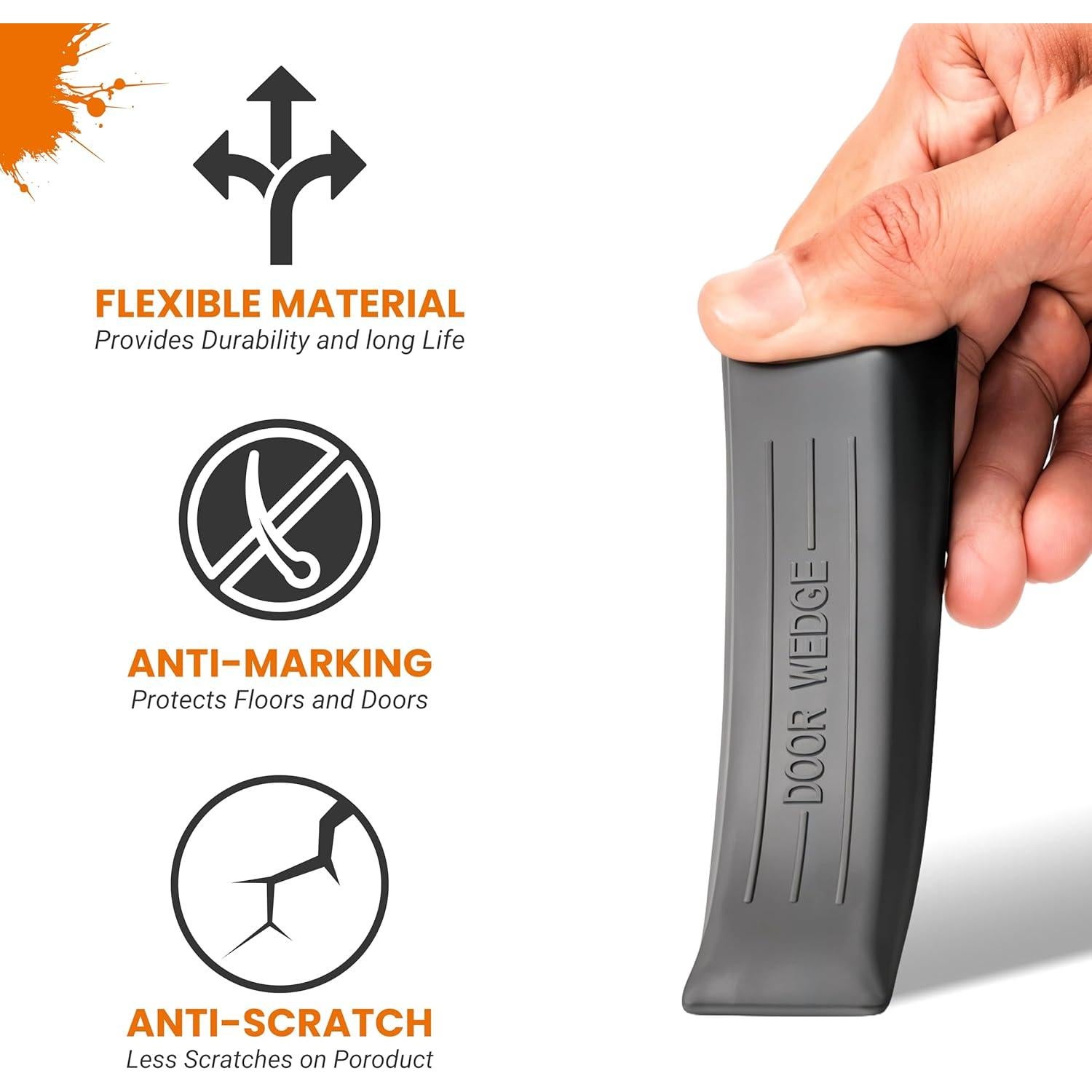 Topes de puerta de goma UNS Essentials, paquete de 5 unidades