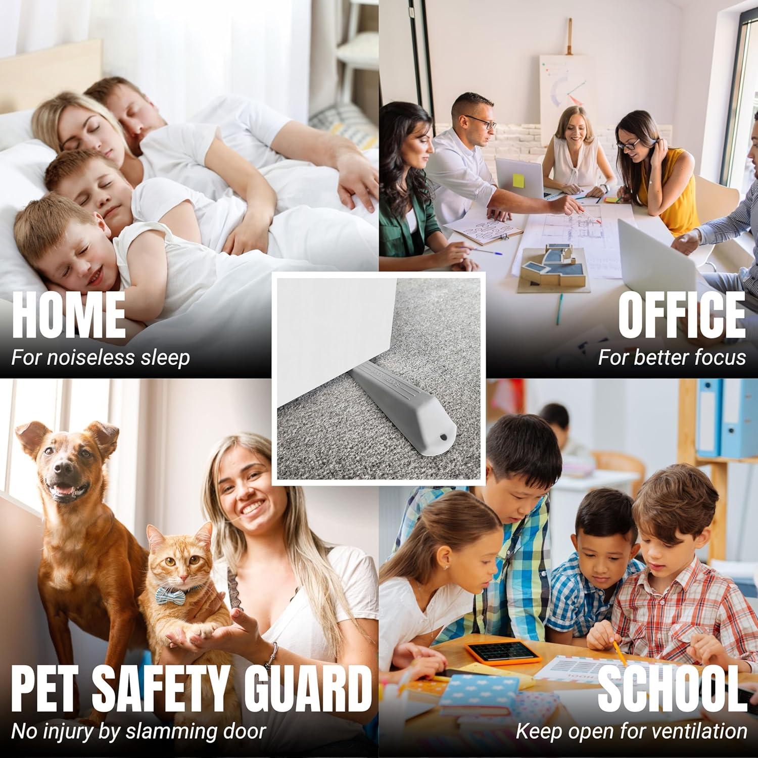 Topes de puerta de goma UNS Essentials, paquete de 5 unidades