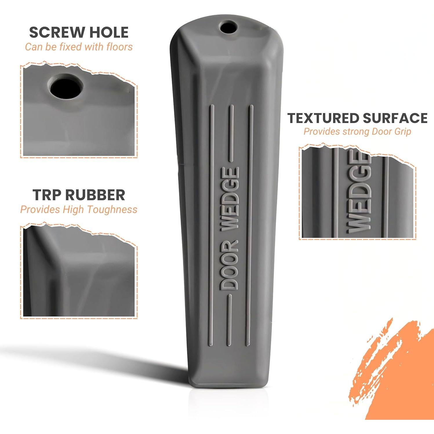 Topes de puerta de goma UNS Essentials, paquete de 5 unidades