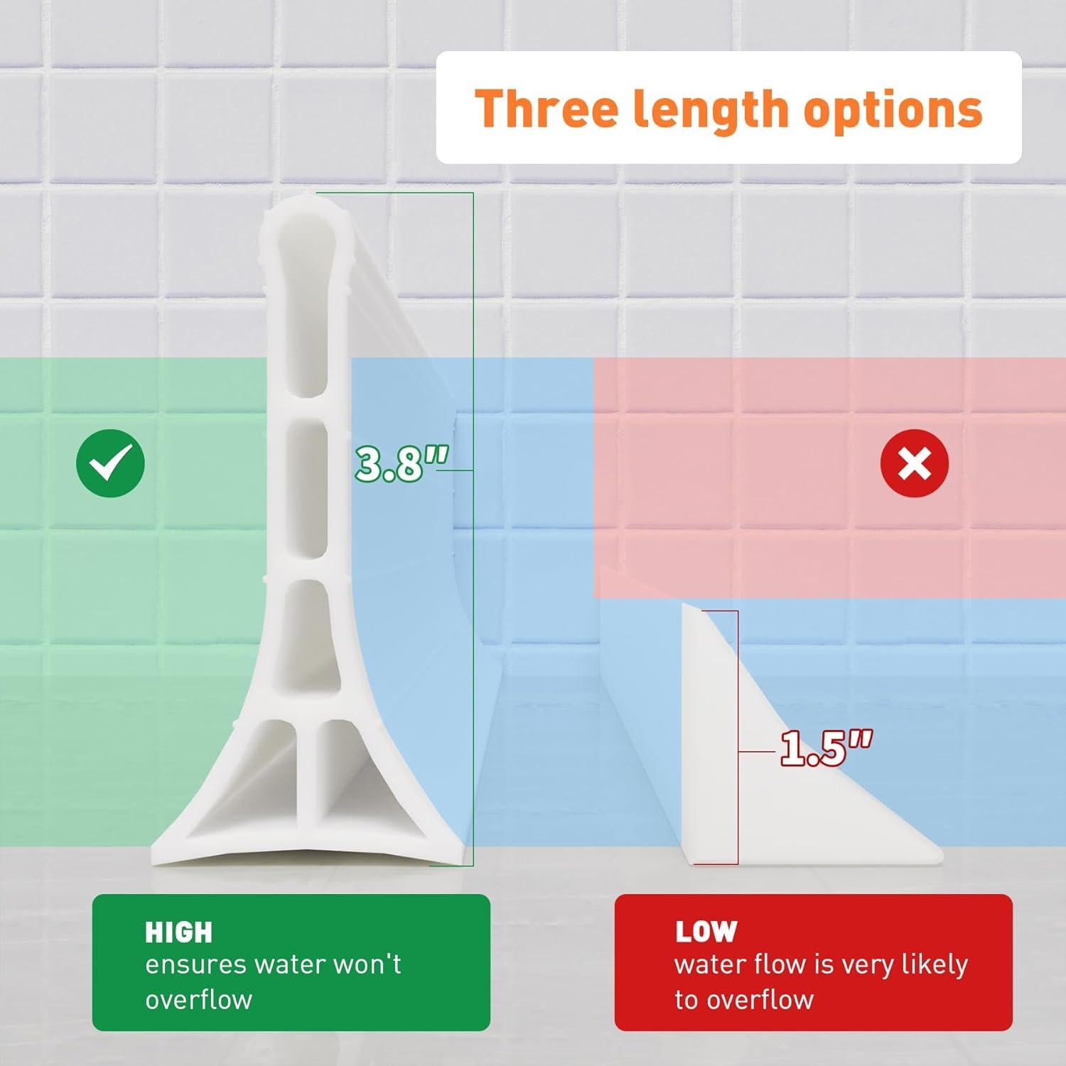 Dique de Agua Colapsable CGNiONE 109 cm para Ducha