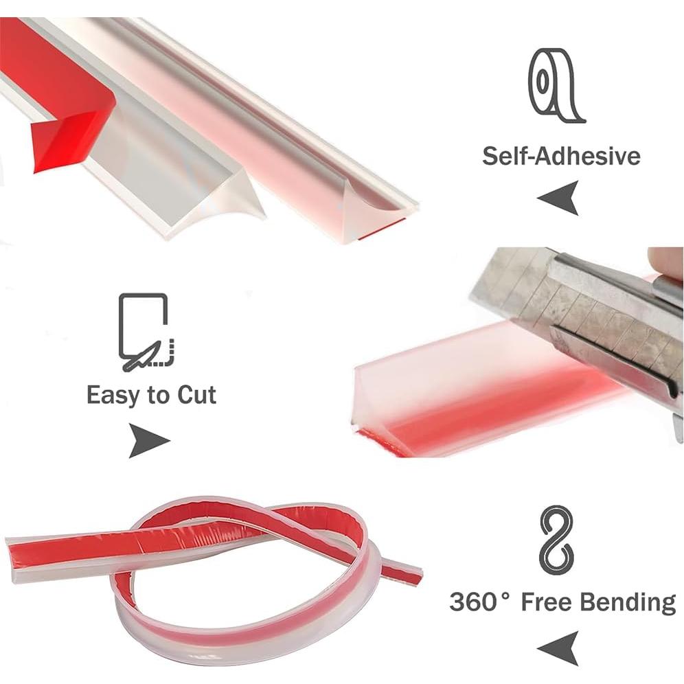 Umbral de Ducha Silicona MVUENLEYOG 99 cm Negro Impermeable